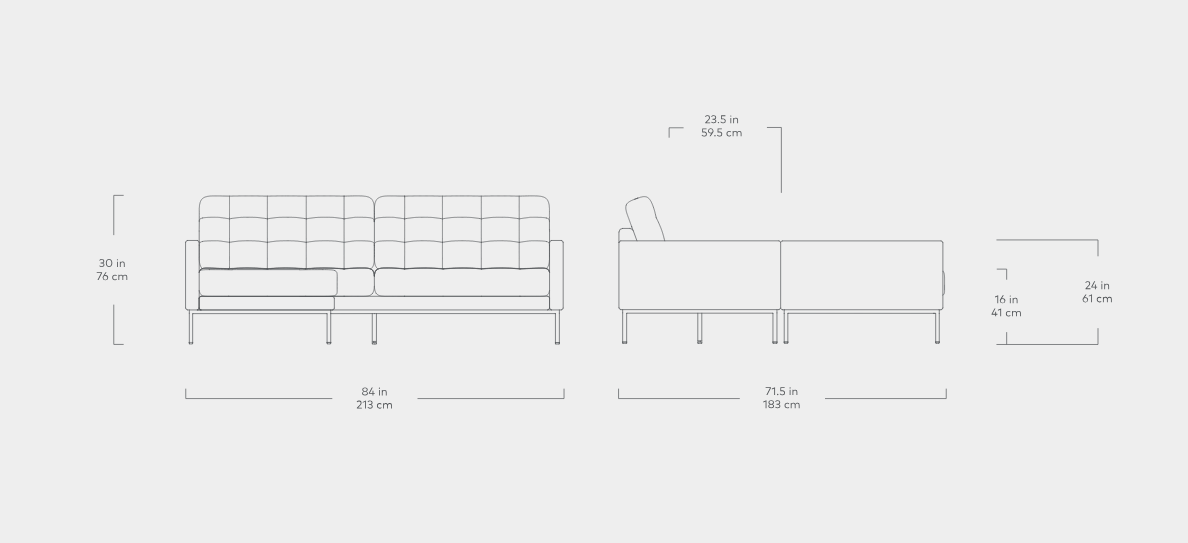 Towne Bi-Sectional Sectional Gus*     Four Hands, Mid Century Modern Furniture, Old Bones Furniture Company, Old Bones Co, Modern Mid Century, Designer Furniture, https://www.oldbonesco.com/