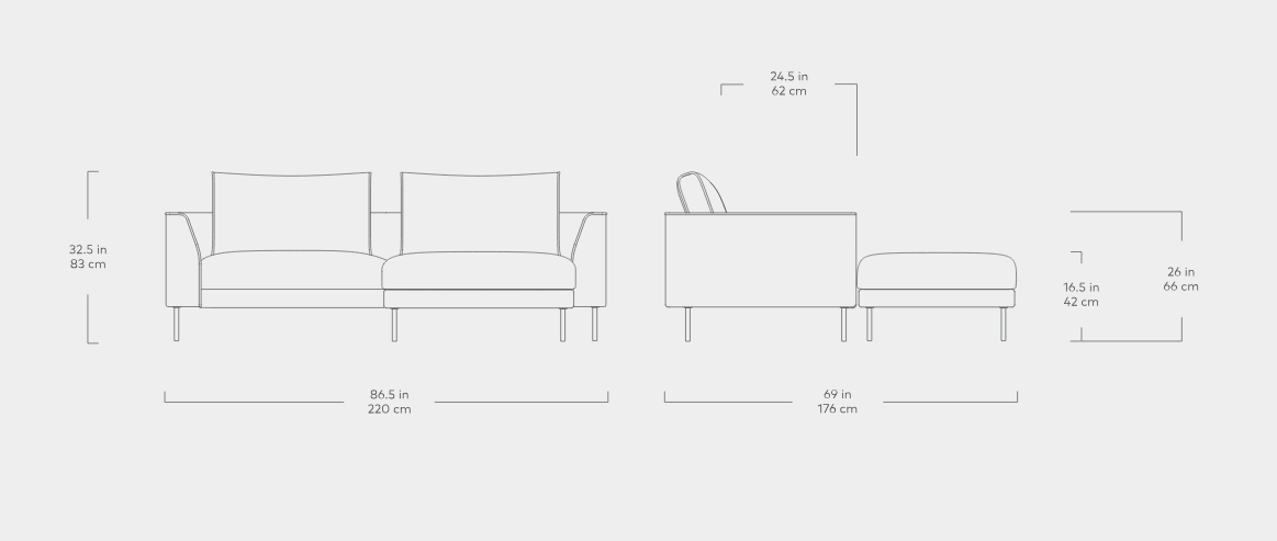 Renfrew Loft Bi-Sectional Sectional Gus*     Four Hands, Mid Century Modern Furniture, Old Bones Furniture Company, Old Bones Co, Modern Mid Century, Designer Furniture, https://www.oldbonesco.com/