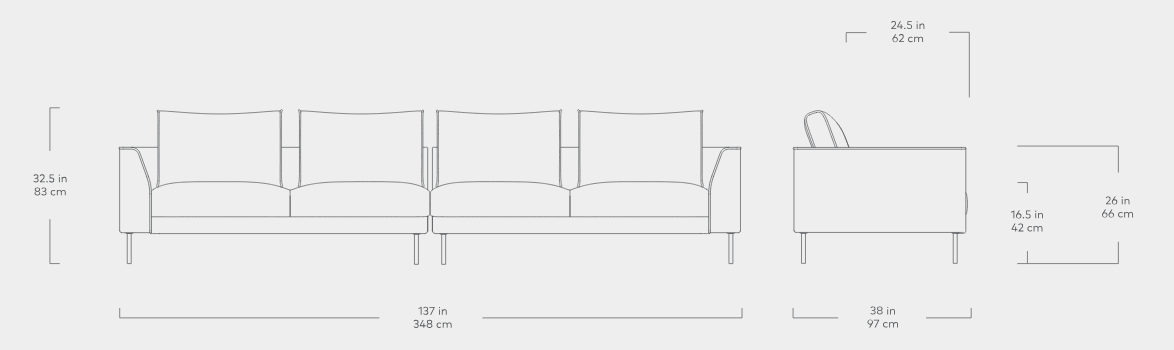 Renfrew XL Sofa Sofa Gus*     Four Hands, Mid Century Modern Furniture, Old Bones Furniture Company, Old Bones Co, Modern Mid Century, Designer Furniture, https://www.oldbonesco.com/