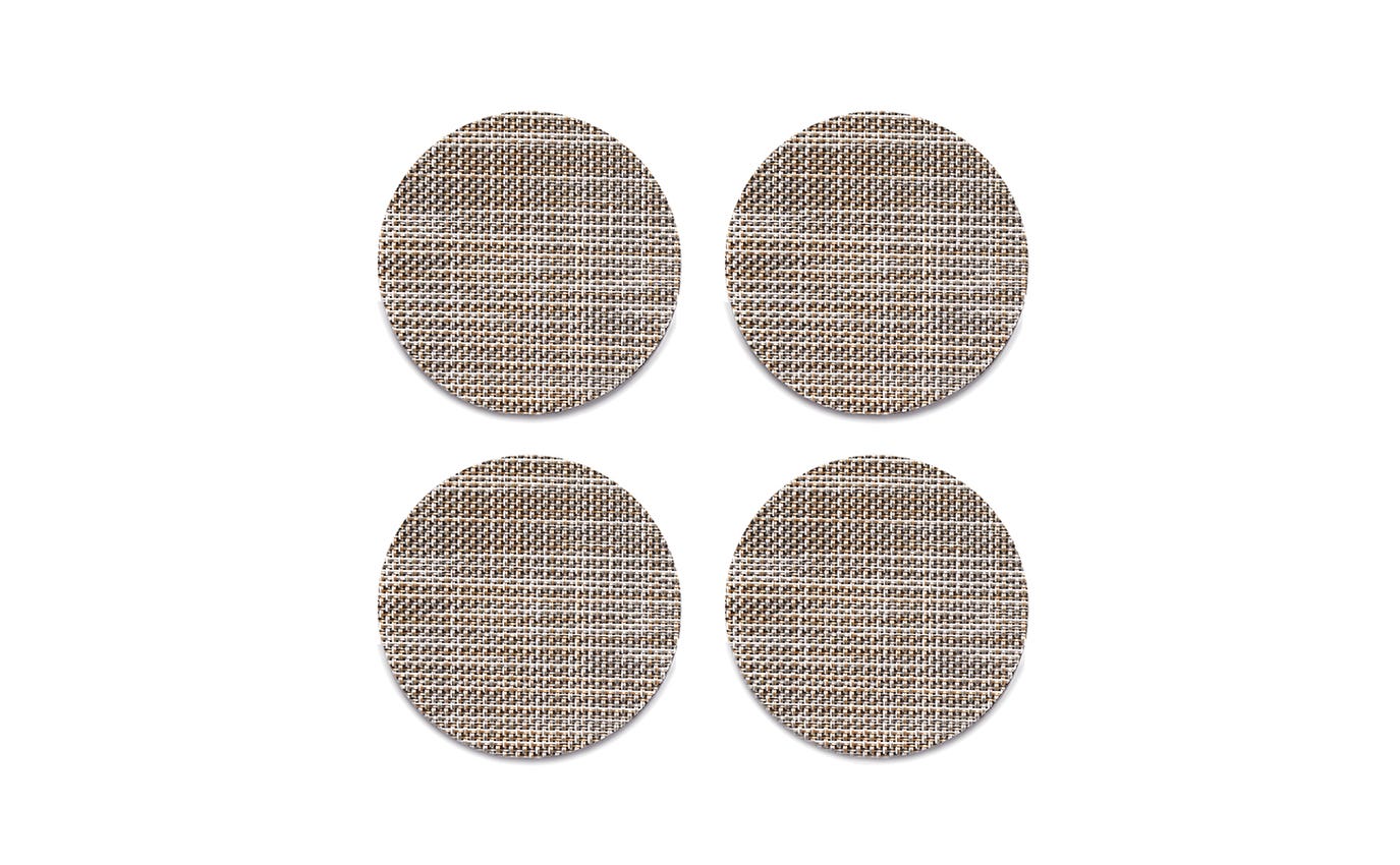 Mini Basketweave Round Coasters - Set of 4