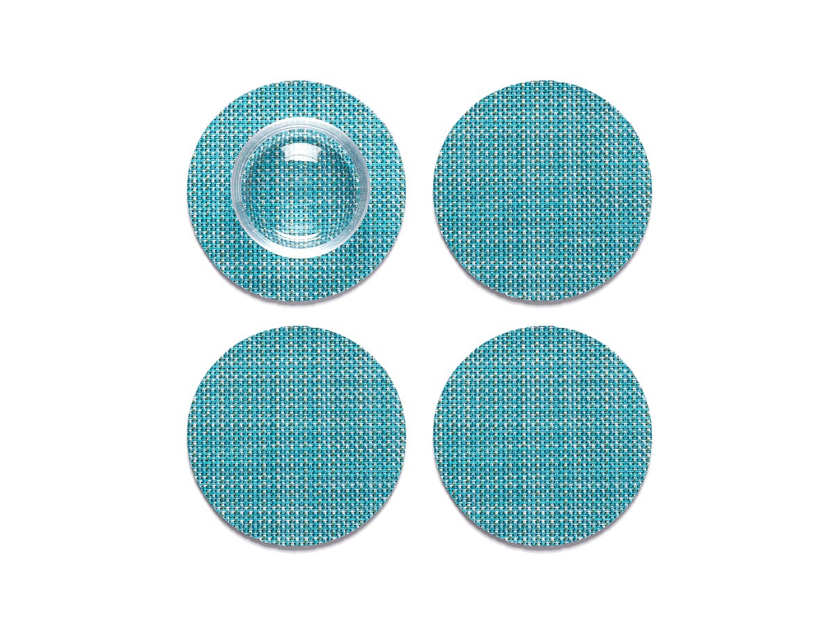 Mini Basketweave Round Coasters - Set of 4