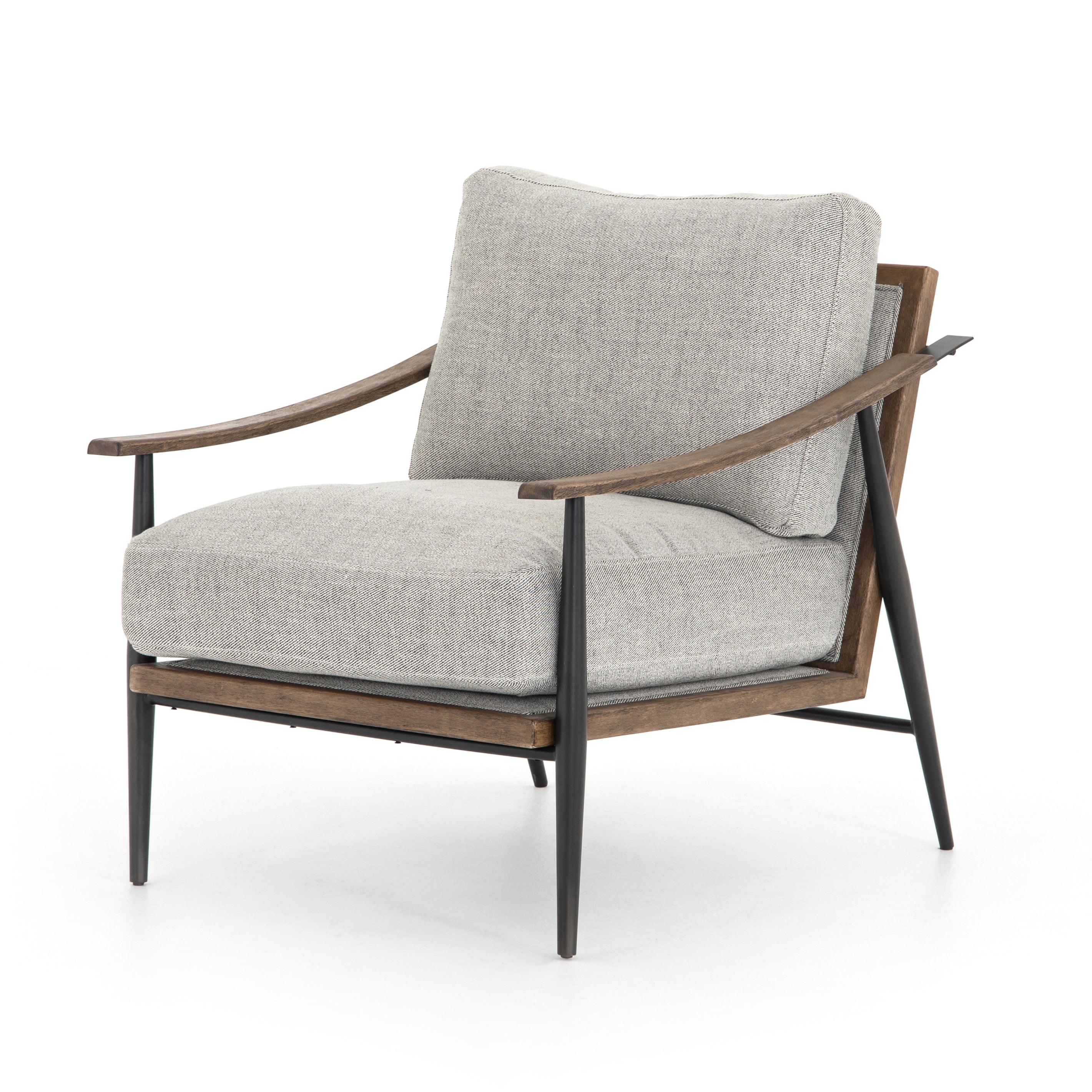 Kennedy Chair Gabardine GreyLounge Chair Four Hands  Gabardine Grey   Four Hands, Burke Decor, Mid Century Modern Furniture, Old Bones Furniture Company, Old Bones Co, Modern Mid Century, Designer Furniture, https://www.oldbonesco.com/