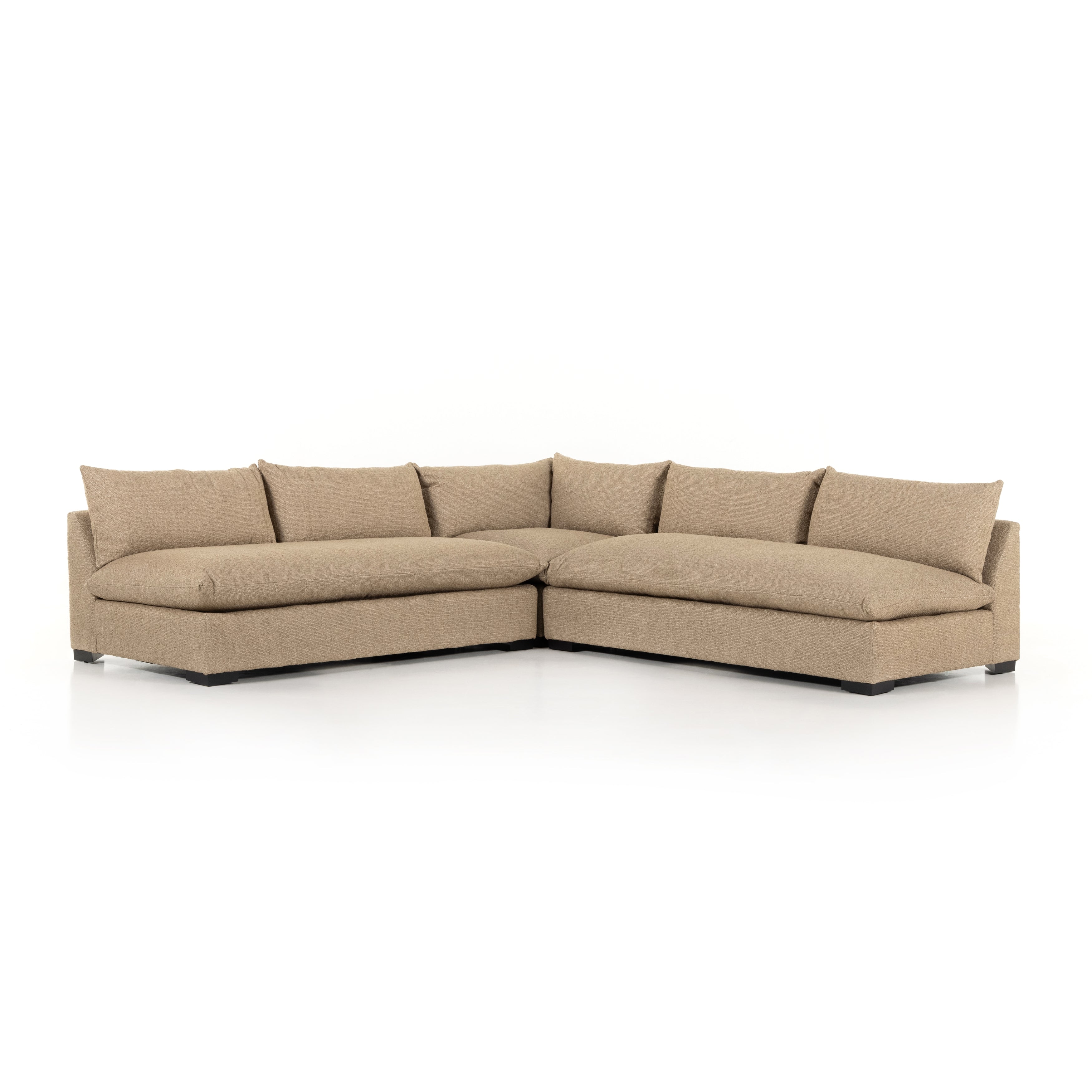 Grant 3-pc Sectional Heron SandSectional Four Hands  Heron Sand   Four Hands, Burke Decor, Mid Century Modern Furniture, Old Bones Furniture Company, Old Bones Co, Modern Mid Century, Designer Furniture, https://www.oldbonesco.com/