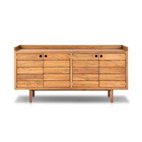 Lula Outdoor Sideboard Natural TeakSideboard Four Hands  Natural Teak   Four Hands, Mid Century Modern Furniture, Old Bones Furniture Company, Old Bones Co, Modern Mid Century, Designer Furniture, https://www.oldbonesco.com/