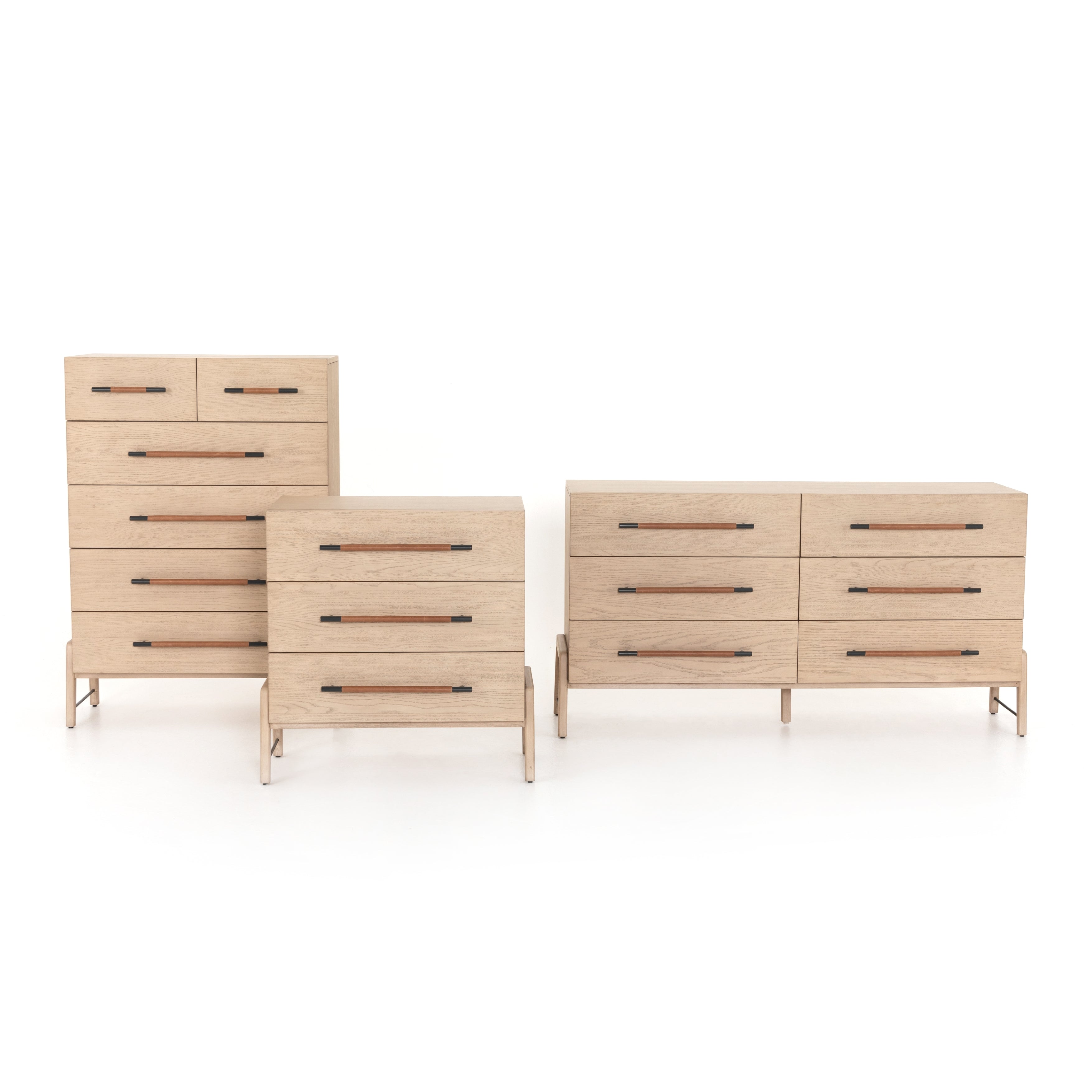 Rosedale 6 Drawer Dresser-Yucca Oak Veneer Dressers Four Hands     Four Hands, Burke Decor, Mid Century Modern Furniture, Old Bones Furniture Company, Old Bones Co, Modern Mid Century, Designer Furniture, https://www.oldbonesco.com/