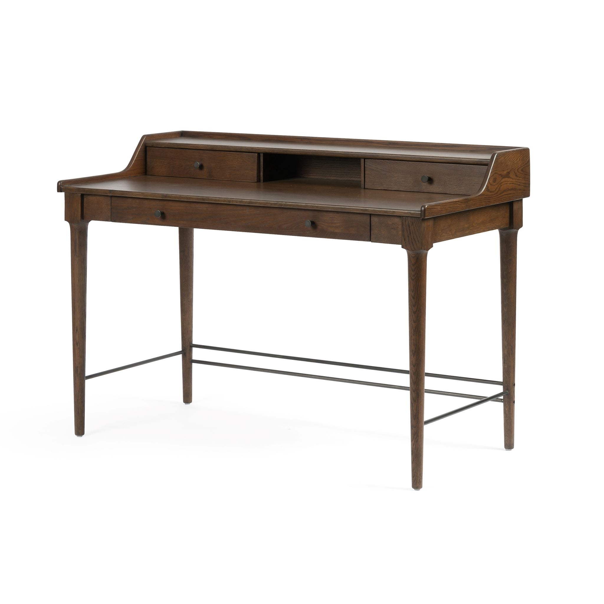 Moreau Writing Desk-Dark Toasted Oak Desks Four Hands     Four Hands, Mid Century Modern Furniture, Old Bones Furniture Company, Old Bones Co, Modern Mid Century, Designer Furniture, https://www.oldbonesco.com/