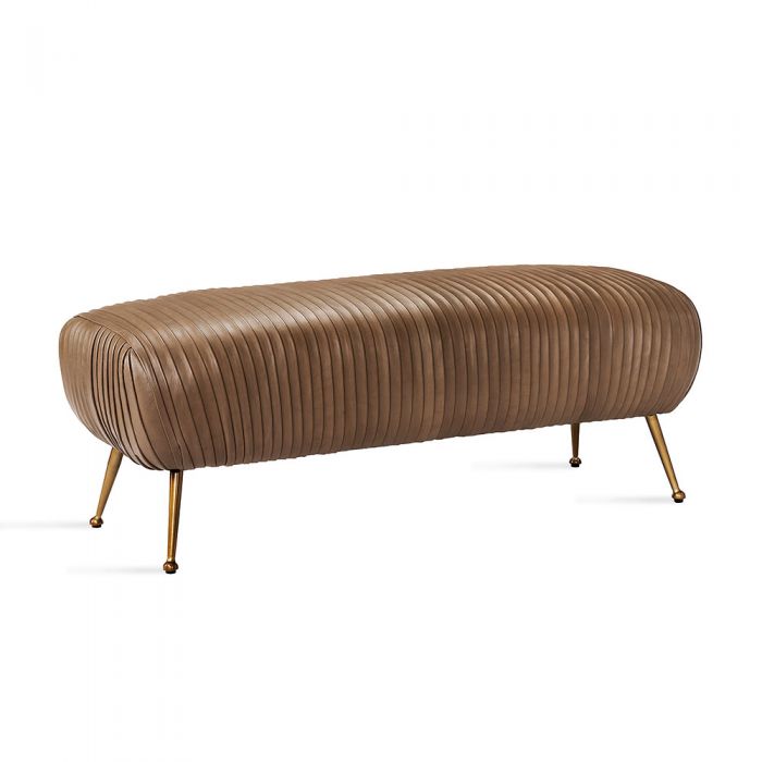 Thatcher Bench MinkAccent Bench Interlude Home  Mink   Four Hands, Burke Decor, Mid Century Modern Furniture, Old Bones Furniture Company, Old Bones Co, Modern Mid Century, Designer Furniture, https://www.oldbonesco.com/