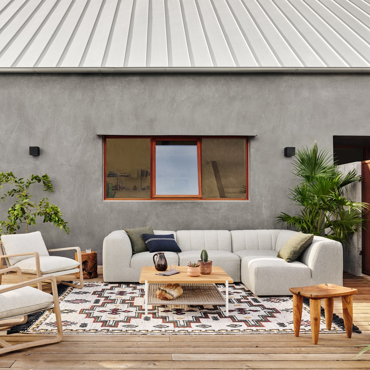 Gwen Outdoor 4 Pc Sectional Sectional Sofa Four Hands     Four Hands, Burke Decor, Mid Century Modern Furniture, Old Bones Furniture Company, Old Bones Co, Modern Mid Century, Designer Furniture, https://www.oldbonesco.com/