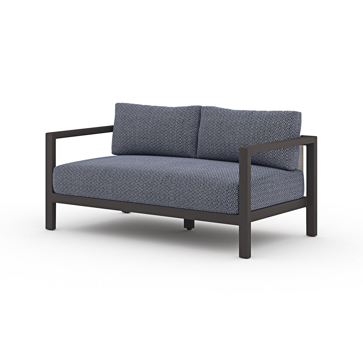 Sonoma Outdoor Sofa, Bronze Faye Navy / 60"Outdoor Sofa Four Hands  Faye Navy 60"  Four Hands, Burke Decor, Mid Century Modern Furniture, Old Bones Furniture Company, Old Bones Co, Modern Mid Century, Designer Furniture, https://www.oldbonesco.com/