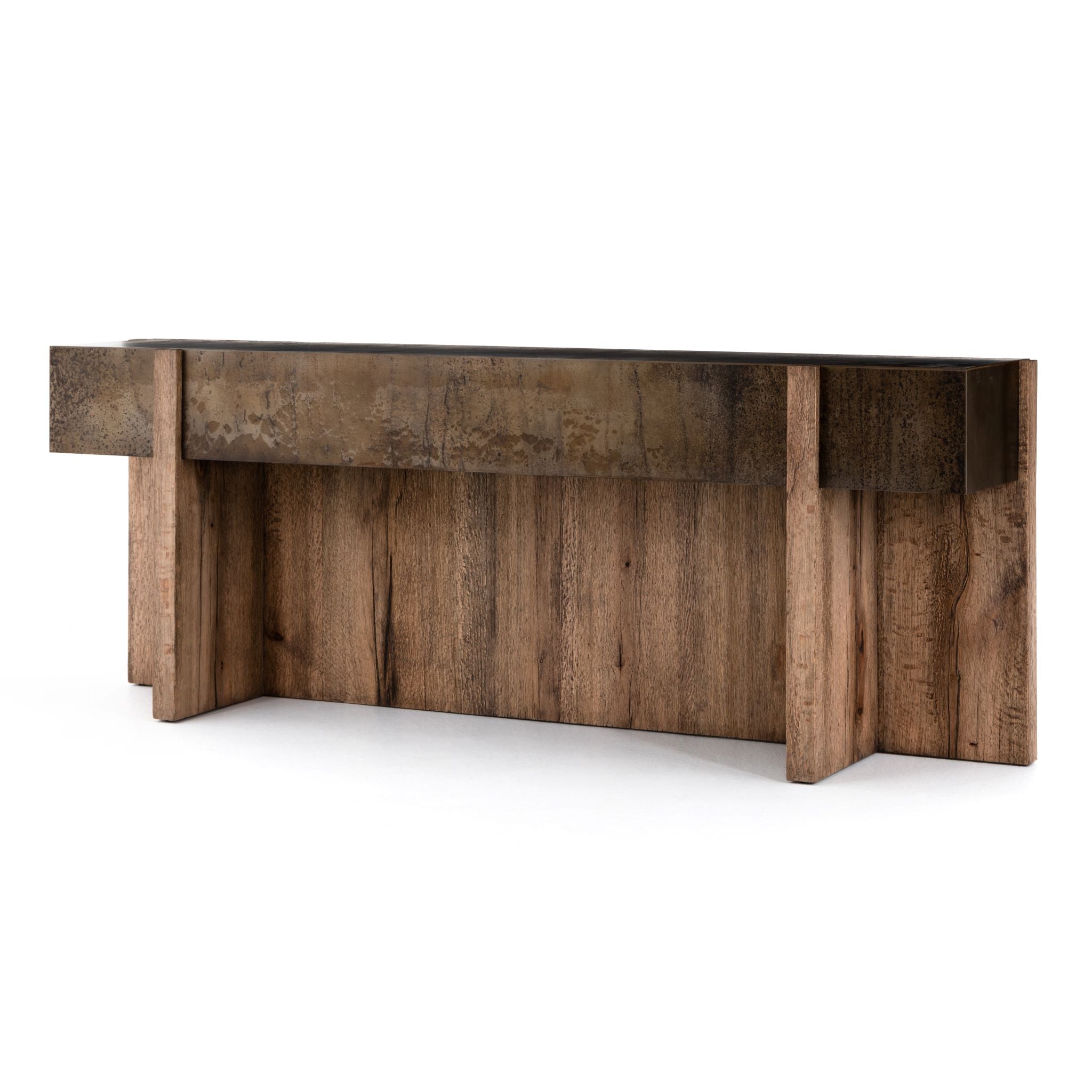 Bingham Console Table Distressed IronConsole Table Four Hands  Distressed Iron   Four Hands, Burke Decor, Mid Century Modern Furniture, Old Bones Furniture Company, Old Bones Co, Modern Mid Century, Designer Furniture, https://www.oldbonesco.com/