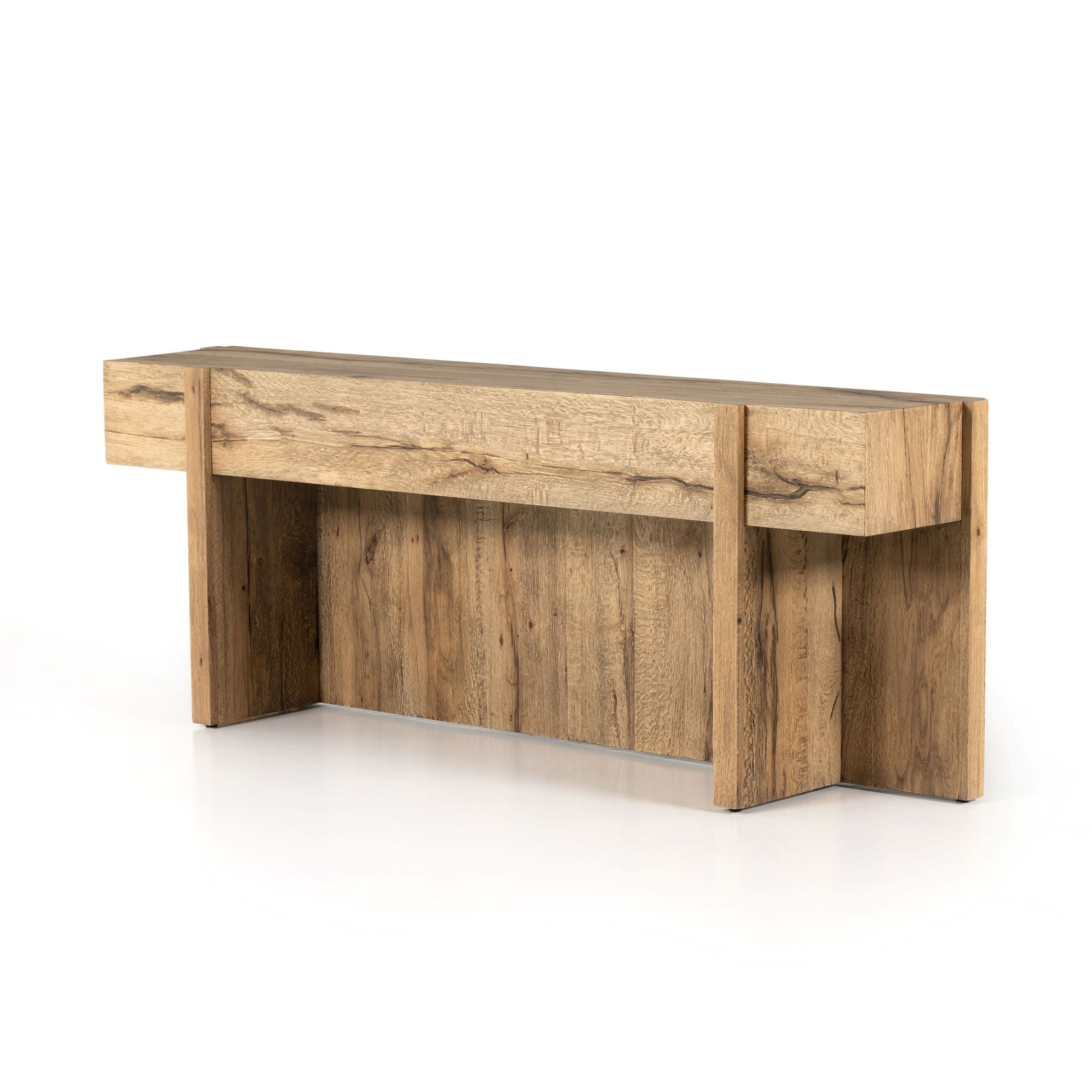 Bingham Console Table Rustic Oak VeneerConsole Table Four Hands  Rustic Oak Veneer   Four Hands, Burke Decor, Mid Century Modern Furniture, Old Bones Furniture Company, Old Bones Co, Modern Mid Century, Designer Furniture, https://www.oldbonesco.com/