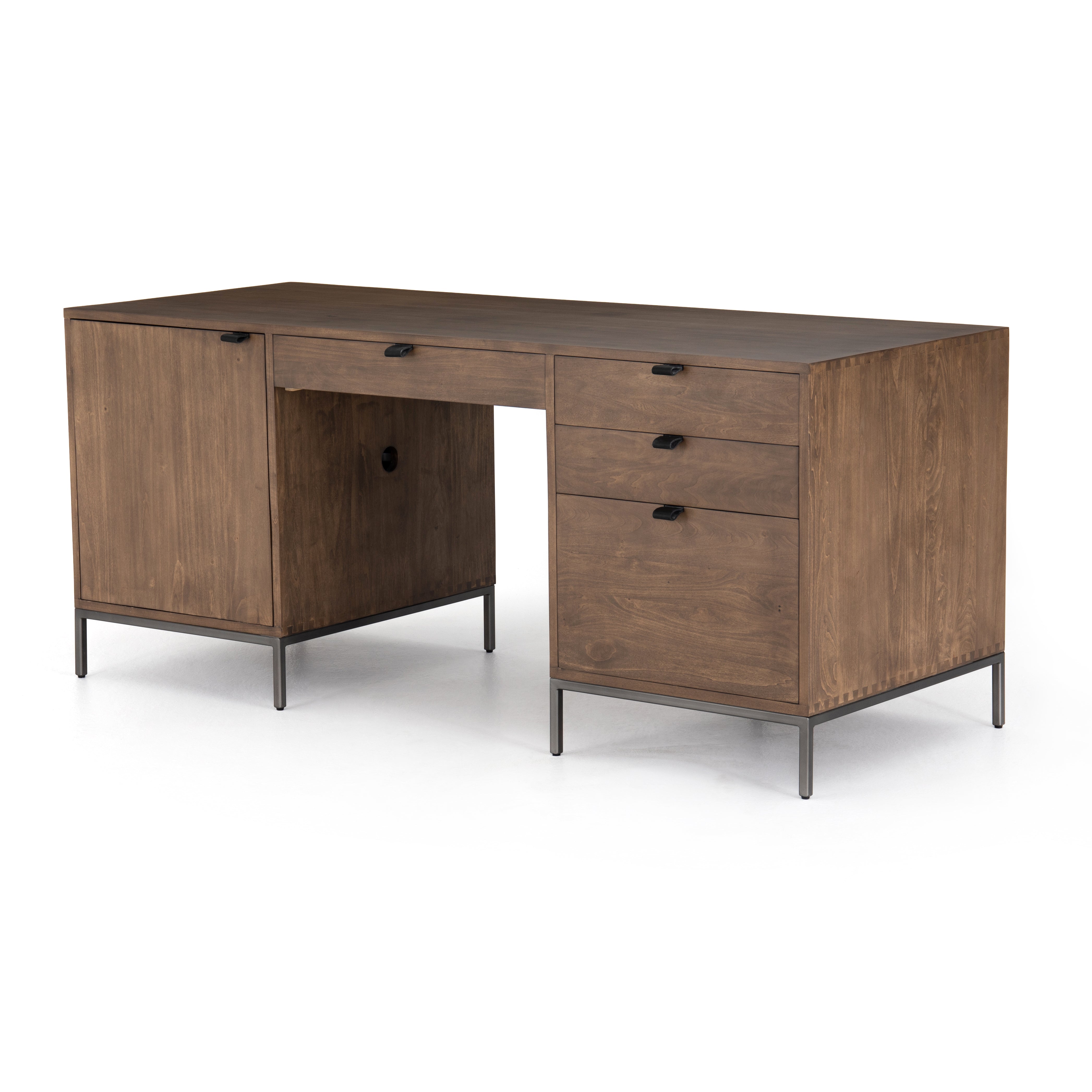 Trey Executive Desk Auburn PolparDesk Four Hands  Auburn Polpar   Four Hands, Mid Century Modern Furniture, Old Bones Furniture Company, Old Bones Co, Modern Mid Century, Designer Furniture, https://www.oldbonesco.com/