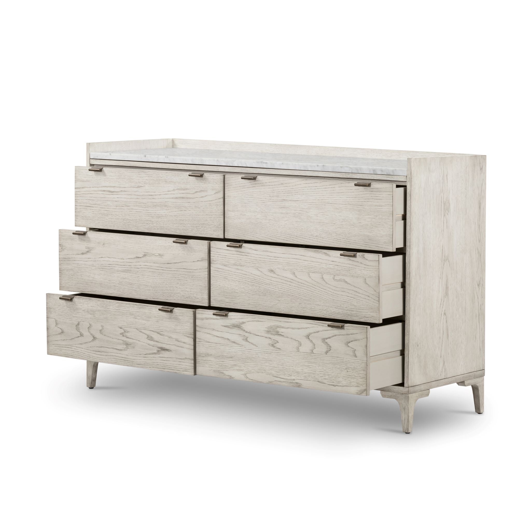 Viggo 6 Drawer Dresser-Vinatge White Wash Dressers Four Hands     Four Hands, Burke Decor, Mid Century Modern Furniture, Old Bones Furniture Company, Old Bones Co, Modern Mid Century, Designer Furniture, https://www.oldbonesco.com/