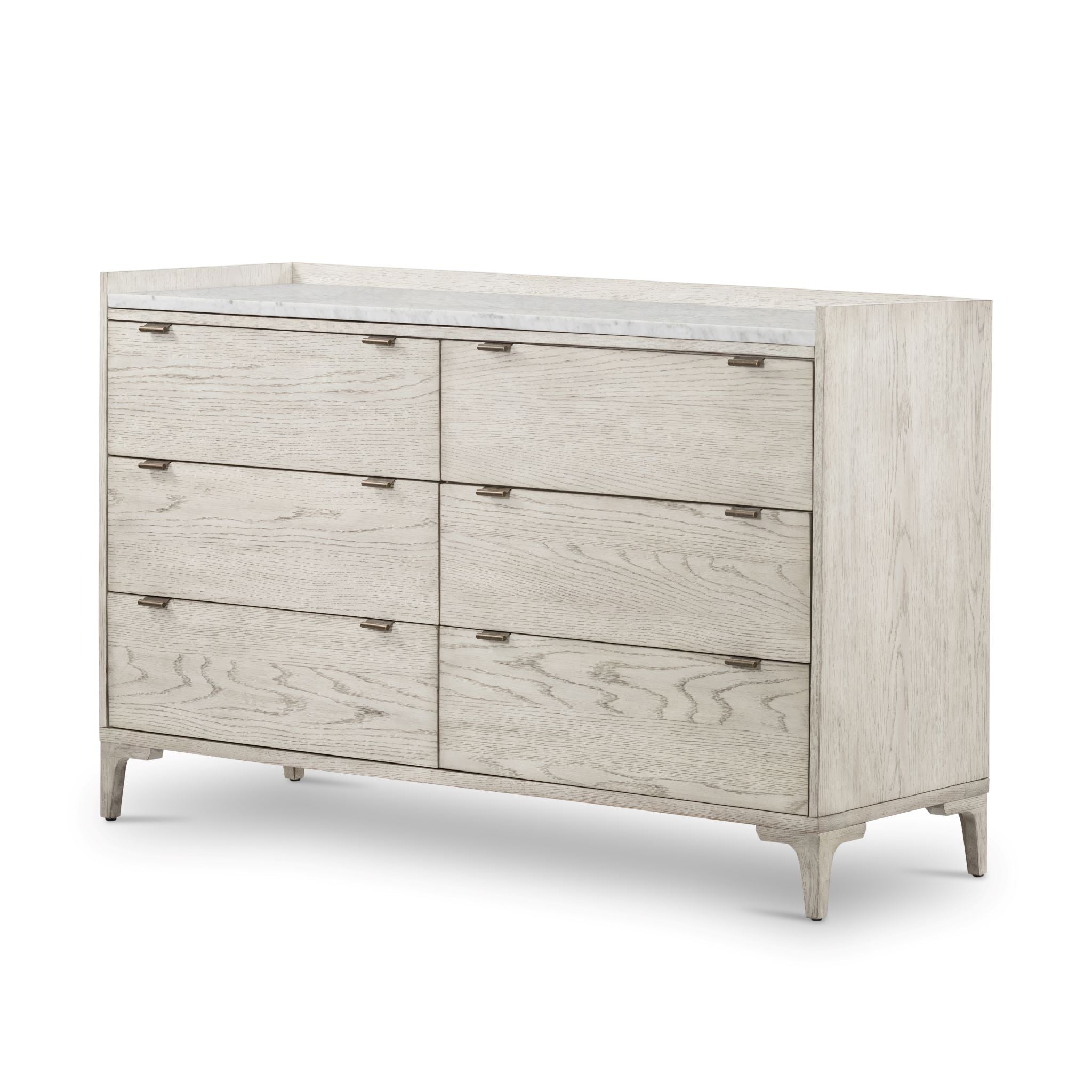 Viggo 6 Drawer Dresser-Vinatge White Wash Dressers Four Hands     Four Hands, Burke Decor, Mid Century Modern Furniture, Old Bones Furniture Company, Old Bones Co, Modern Mid Century, Designer Furniture, https://www.oldbonesco.com/