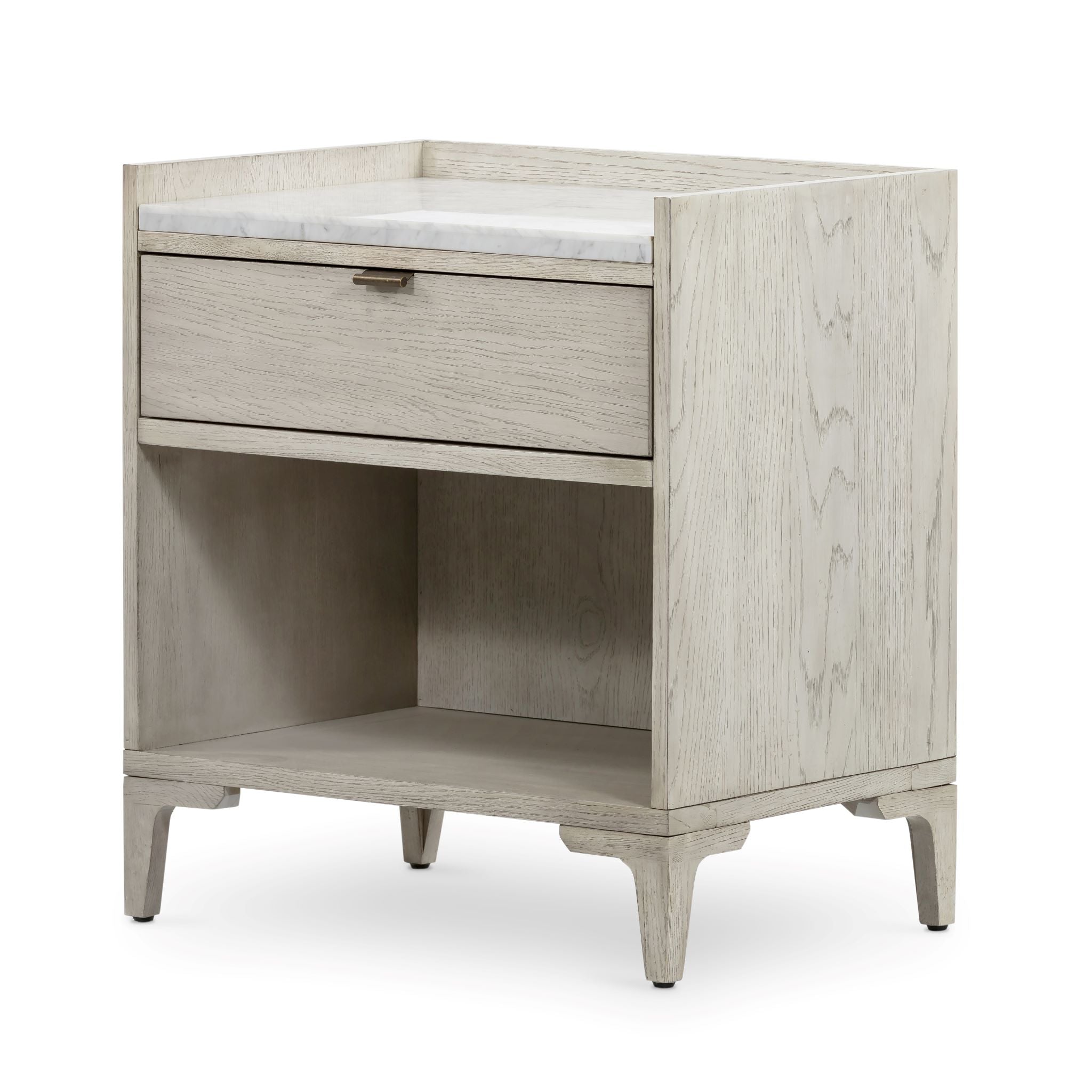 Viggo Nightstand-Vinatge White Wash Nightstands Four Hands     Four Hands, Burke Decor, Mid Century Modern Furniture, Old Bones Furniture Company, Old Bones Co, Modern Mid Century, Designer Furniture, https://www.oldbonesco.com/