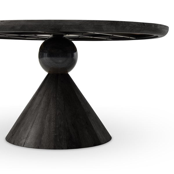 Bibianna Dining Table Worn BlackTables Four Hands  Worn Black   Four Hands, Mid Century Modern Furniture, Old Bones Furniture Company, Old Bones Co, Modern Mid Century, Designer Furniture, https://www.oldbonesco.com/