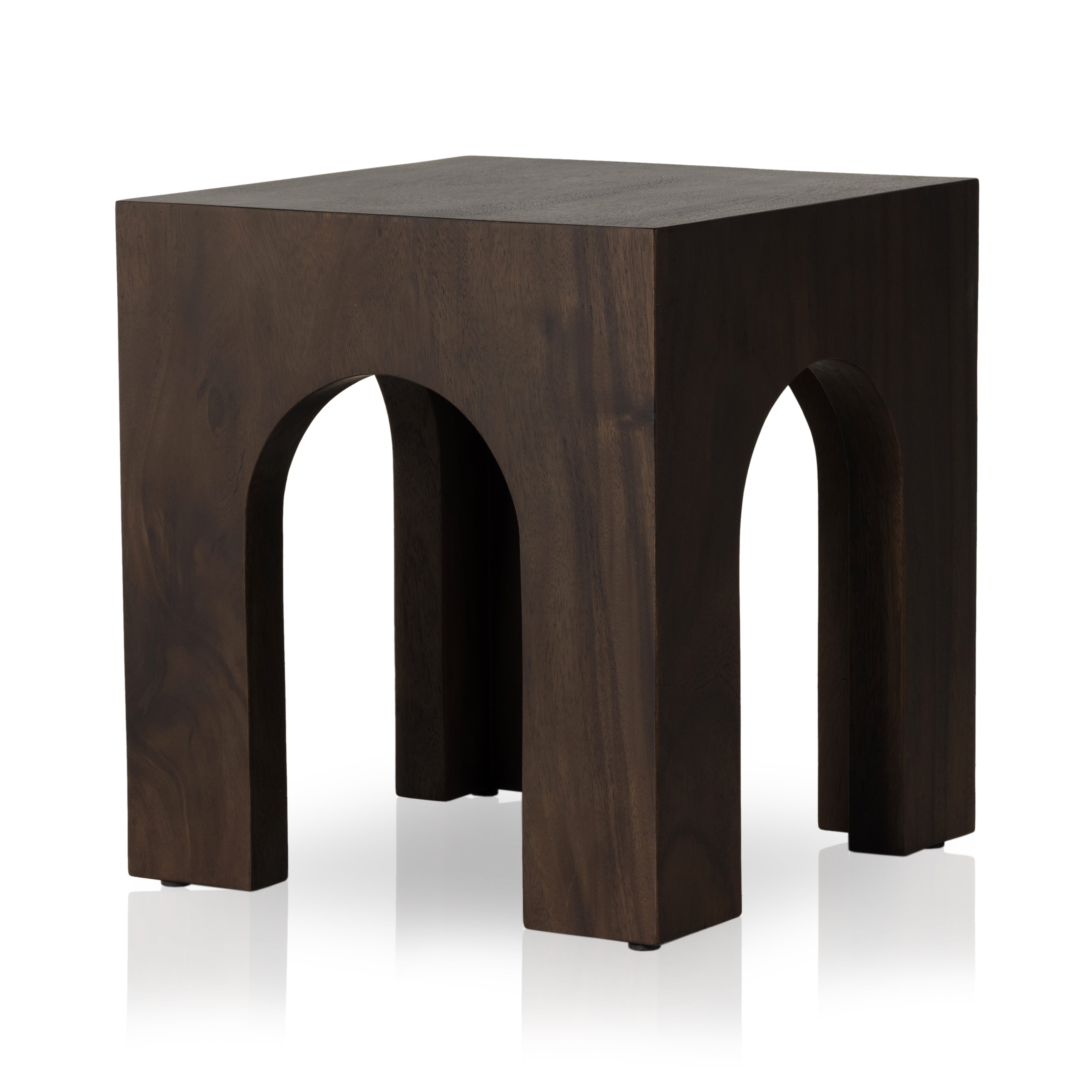 Fausto End Table Smoked GuanacasteEnd Tables Four Hands  Smoked Guanacaste   Four Hands, Mid Century Modern Furniture, Old Bones Furniture Company, Old Bones Co, Modern Mid Century, Designer Furniture, https://www.oldbonesco.com/