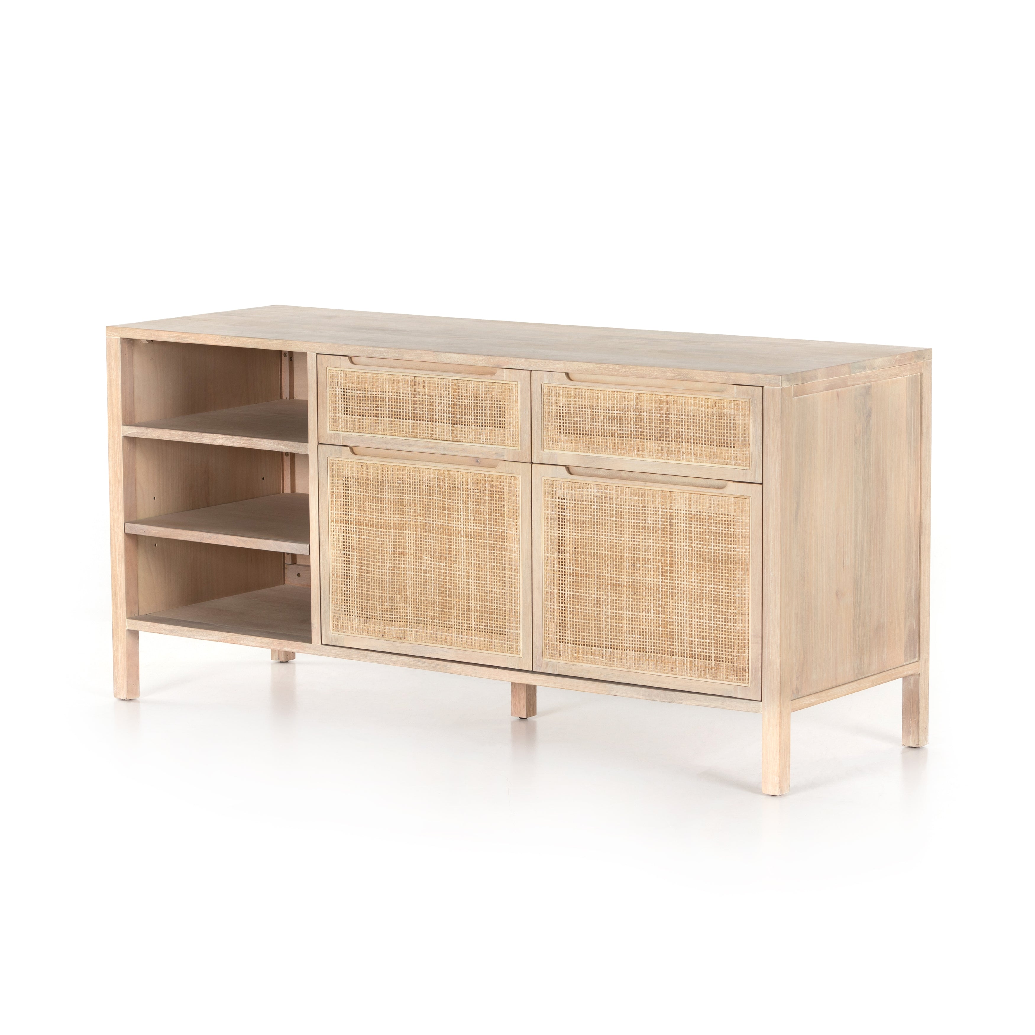 Clarita Modular Filing Credenza White Wash MangoFiling & Organization Four Hands  White Wash Mango   Four Hands, Mid Century Modern Furniture, Old Bones Furniture Company, Old Bones Co, Modern Mid Century, Designer Furniture, https://www.oldbonesco.com/