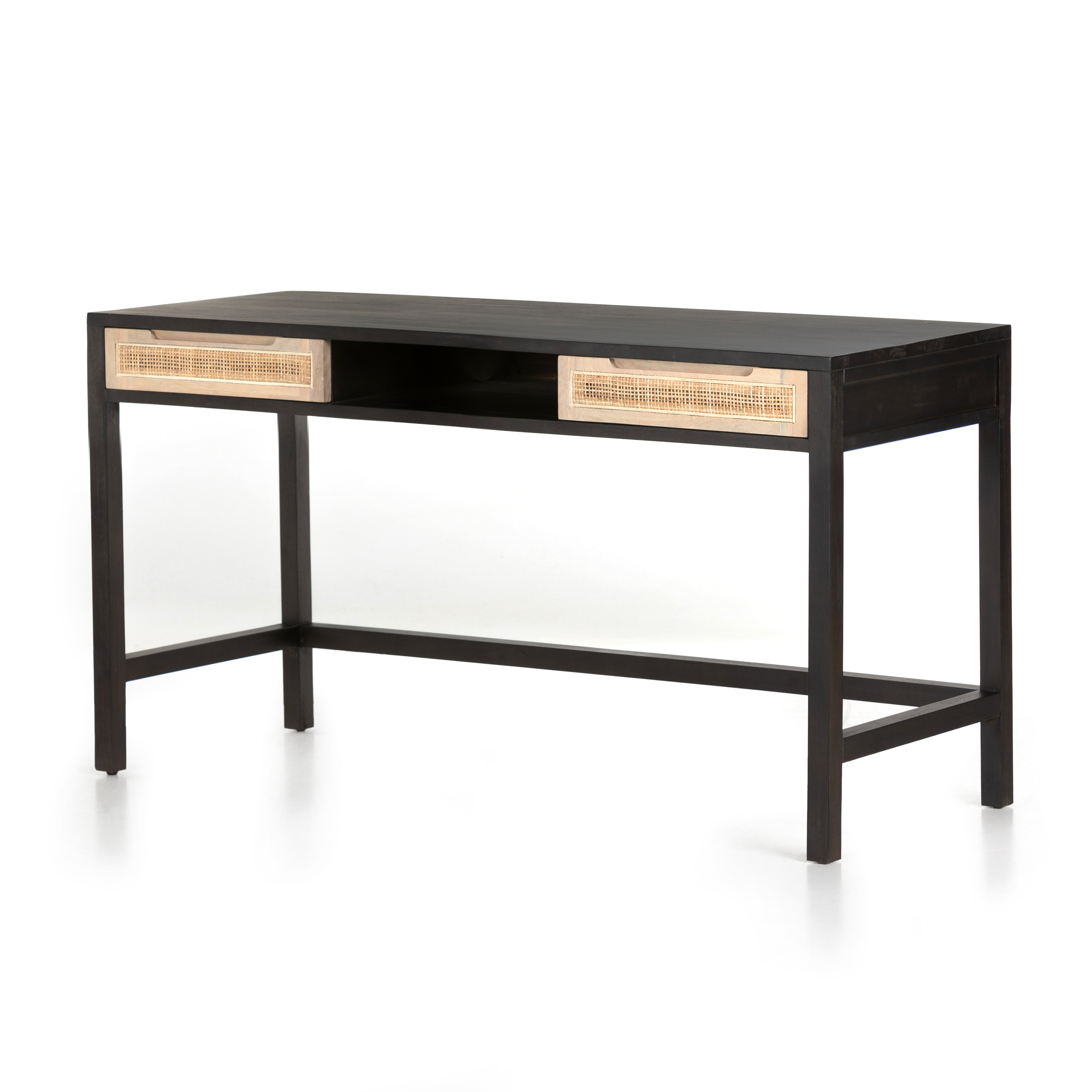 Clarita Modular Desk Black MangoDesks Four Hands  Black Mango   Four Hands, Mid Century Modern Furniture, Old Bones Furniture Company, Old Bones Co, Modern Mid Century, Designer Furniture, https://www.oldbonesco.com/