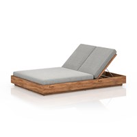 Kinita Outdoor Double Chaise Lounge Faye Ashlounge Four Hands  Faye Ash   Four Hands, Mid Century Modern Furniture, Old Bones Furniture Company, Old Bones Co, Modern Mid Century, Designer Furniture, https://www.oldbonesco.com/