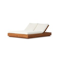 Kinita Outdoor Double Chaise Lounge Faye Creamlounge Four Hands  Faye Cream   Four Hands, Mid Century Modern Furniture, Old Bones Furniture Company, Old Bones Co, Modern Mid Century, Designer Furniture, https://www.oldbonesco.com/