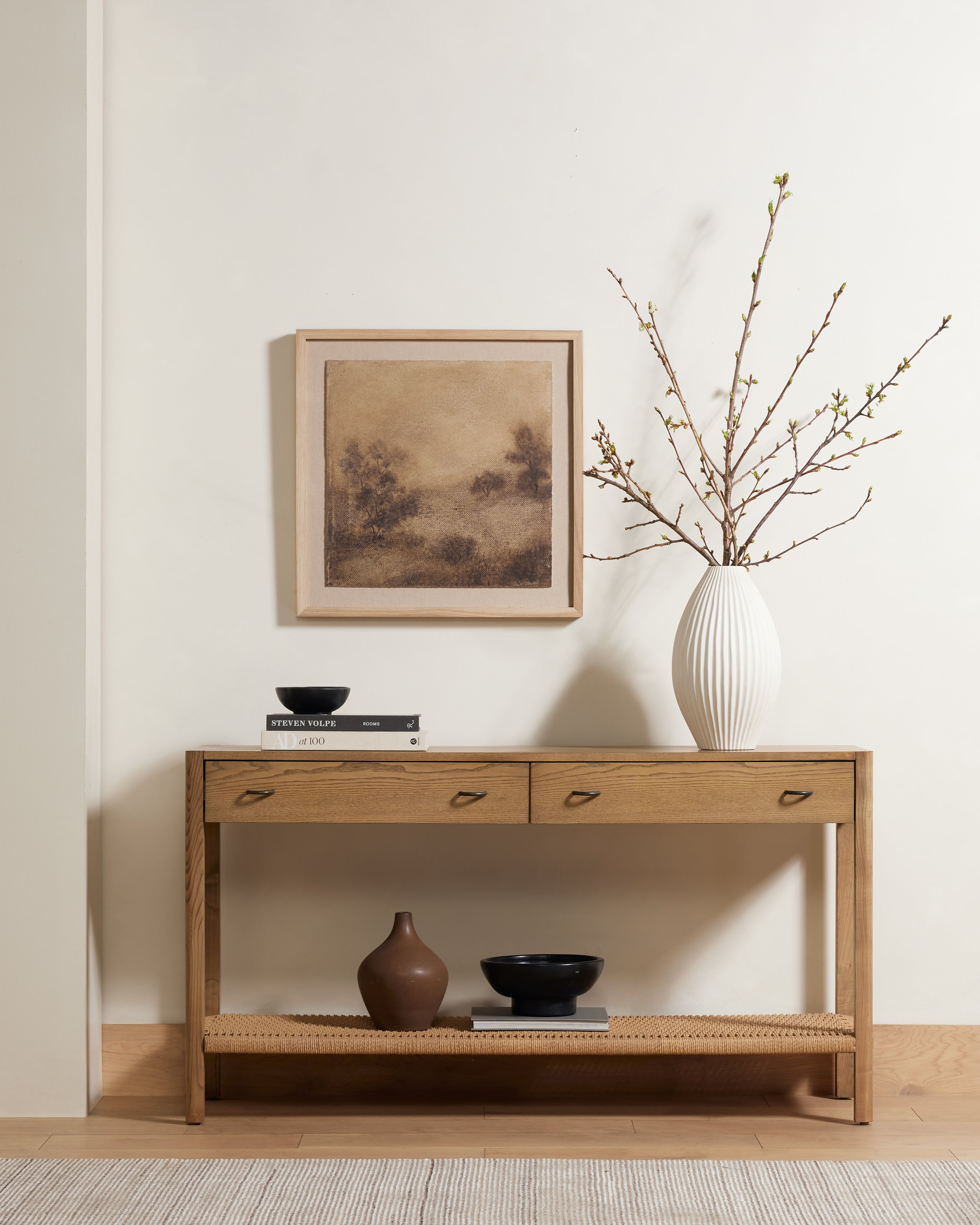 Zuma Console - Dune Ash Console Table Four Hands     Four Hands, Mid Century Modern Furniture, Old Bones Furniture Company, Old Bones Co, Modern Mid Century, Designer Furniture, https://www.oldbonesco.com/