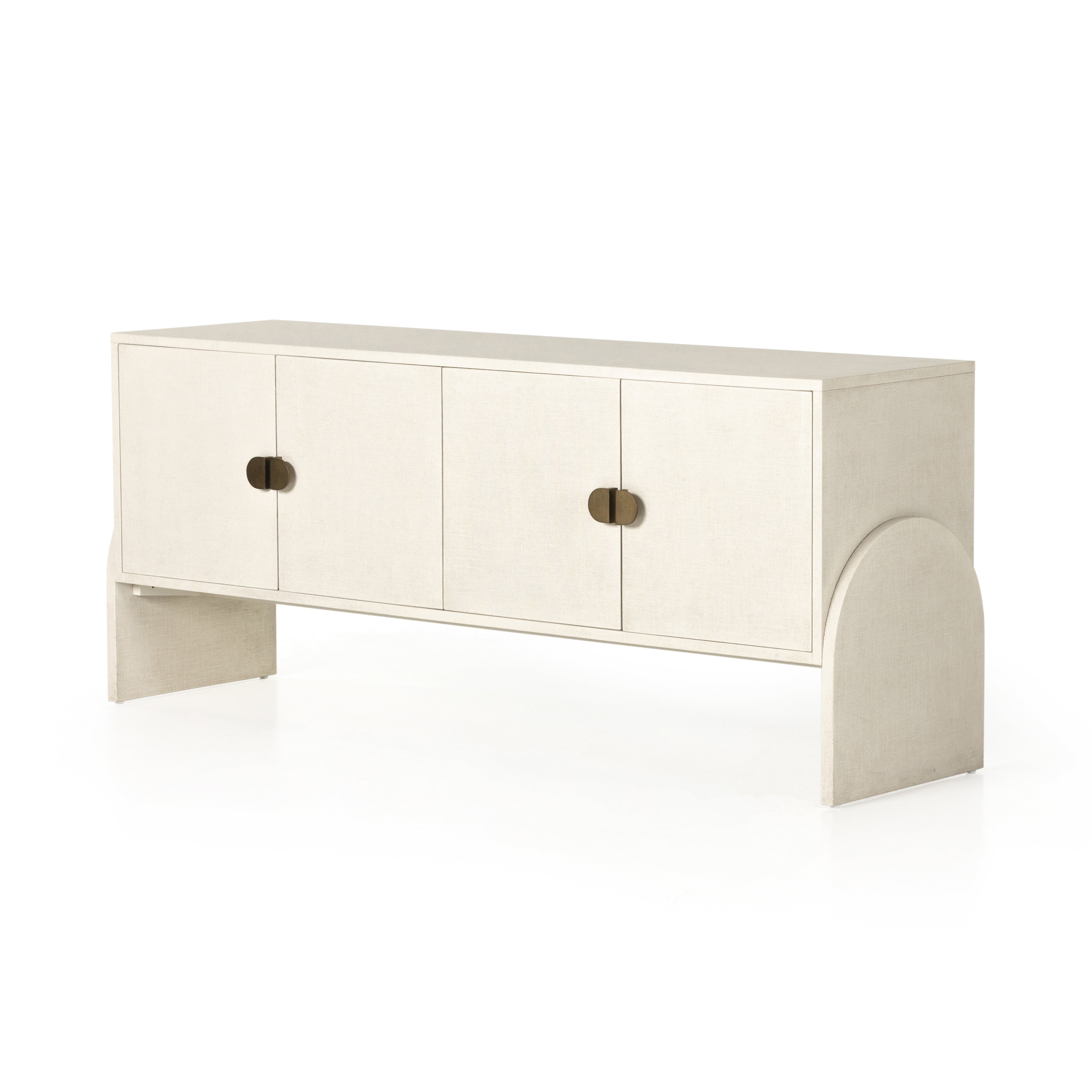 Cressida Sideboard-Ivory Painted Linen Buffets & Sideboards Four Hands     Four Hands, Mid Century Modern Furniture, Old Bones Furniture Company, Old Bones Co, Modern Mid Century, Designer Furniture, https://www.oldbonesco.com/