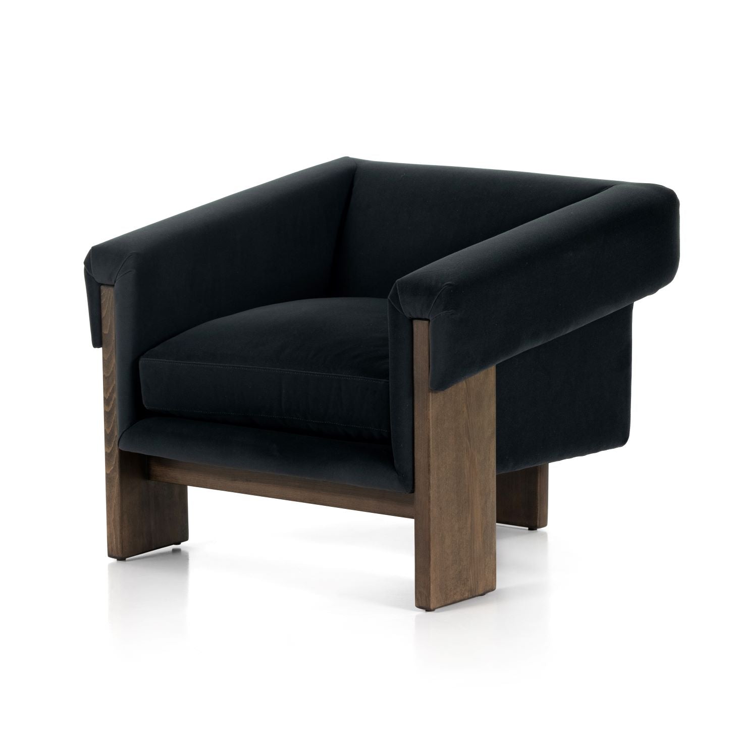 Cairo Chair Modern Velvet SmokeLounge Chair Four Hands  Modern Velvet Smoke   Four Hands, Burke Decor, Mid Century Modern Furniture, Old Bones Furniture Company, Old Bones Co, Modern Mid Century, Designer Furniture, https://www.oldbonesco.com/