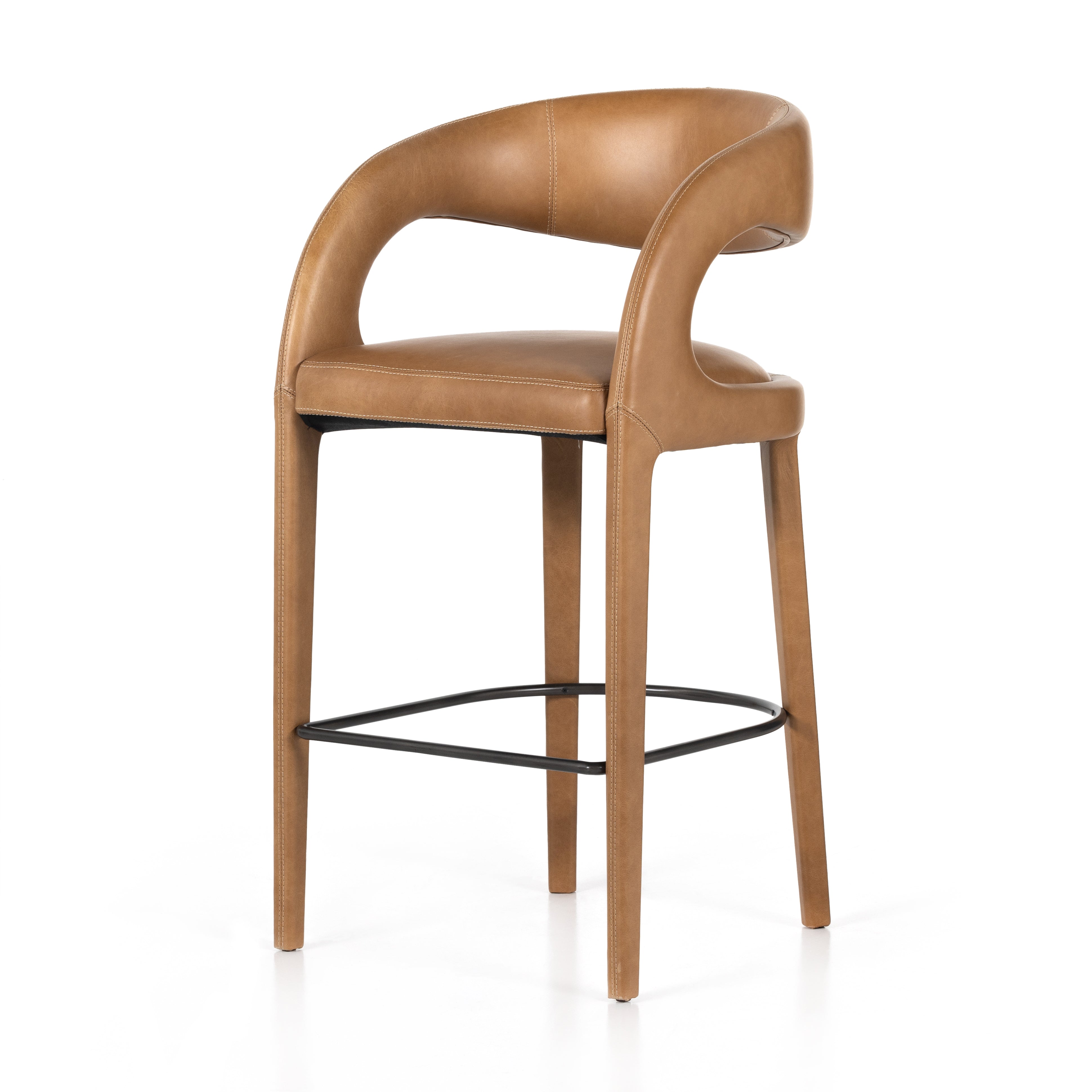 Hawkins Stool Bar / Sonoma ButterscotchBAR AND COUNTER STOOL Four Hands  Bar Sonoma Butterscotch  Four Hands, Burke Decor, Mid Century Modern Furniture, Old Bones Furniture Company, Old Bones Co, Modern Mid Century, Designer Furniture, https://www.oldbonesco.com/