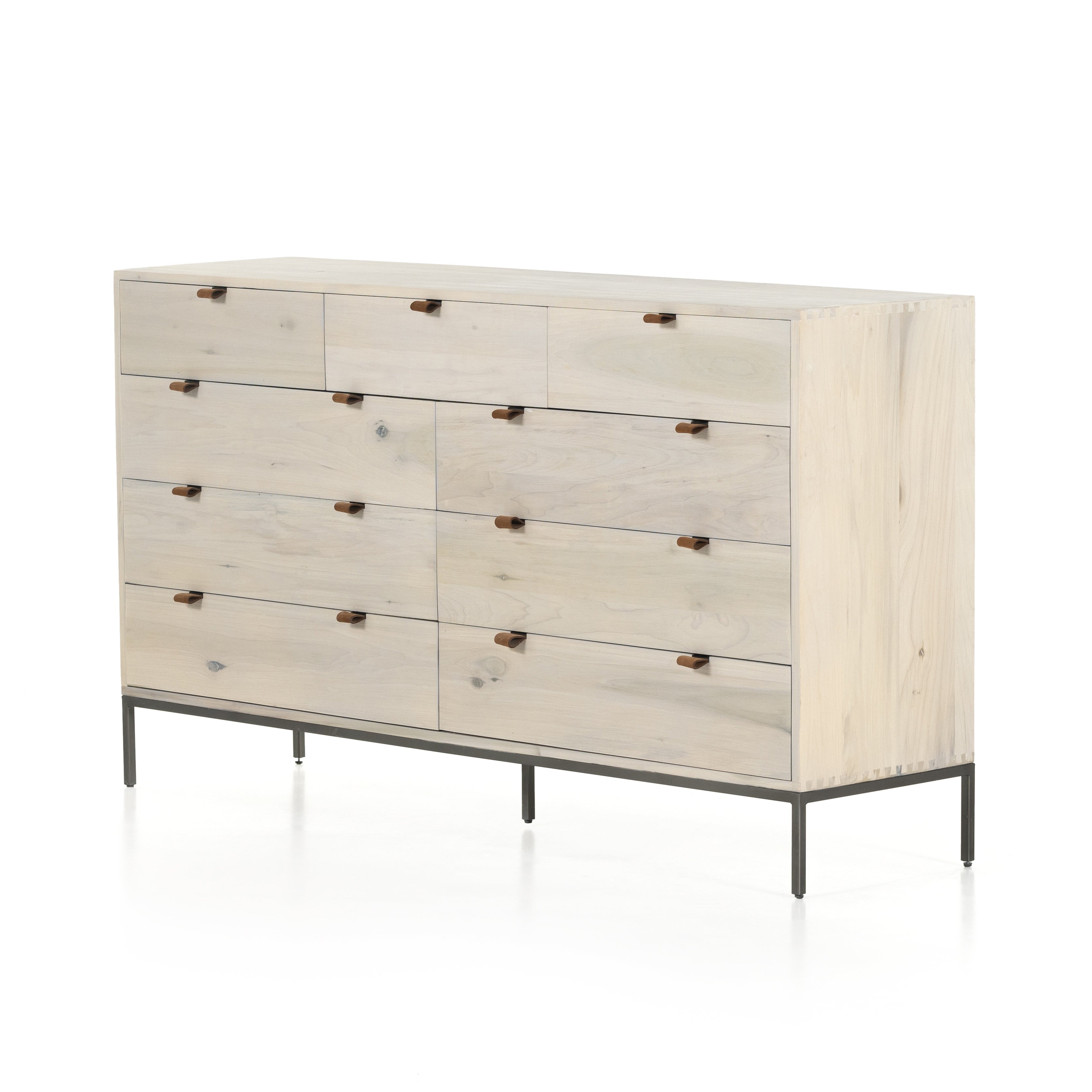 Trey 9 Drawer Dresser Dove PoplarDresser Four Hands  Dove Poplar   Four Hands, Mid Century Modern Furniture, Old Bones Furniture Company, Old Bones Co, Modern Mid Century, Designer Furniture, https://www.oldbonesco.com/