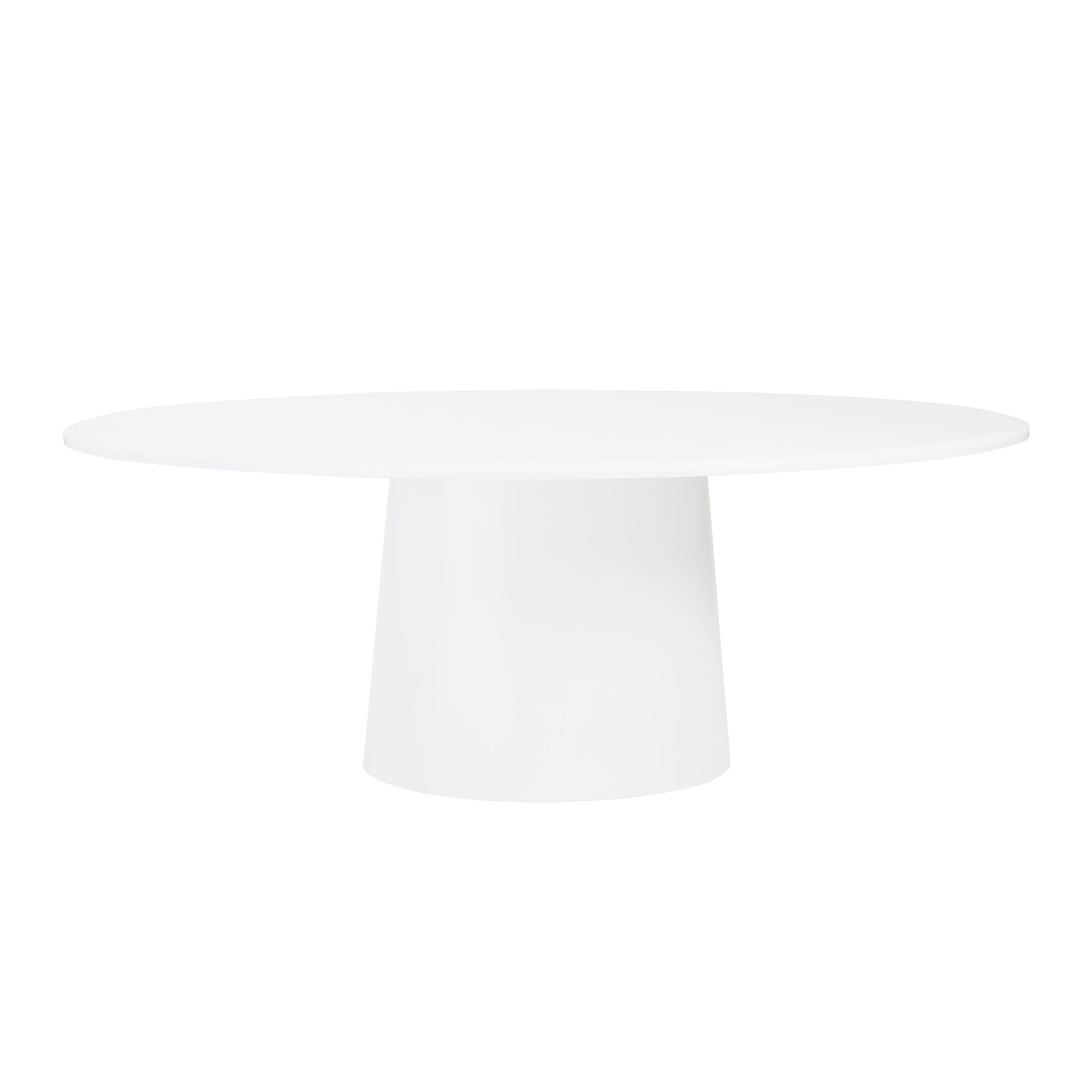 Deodat 79" Oval Table Matte WhiteDining Table Eurostyle  Matte White   Four Hands, Mid Century Modern Furniture, Old Bones Furniture Company, Old Bones Co, Modern Mid Century, Designer Furniture, https://www.oldbonesco.com/