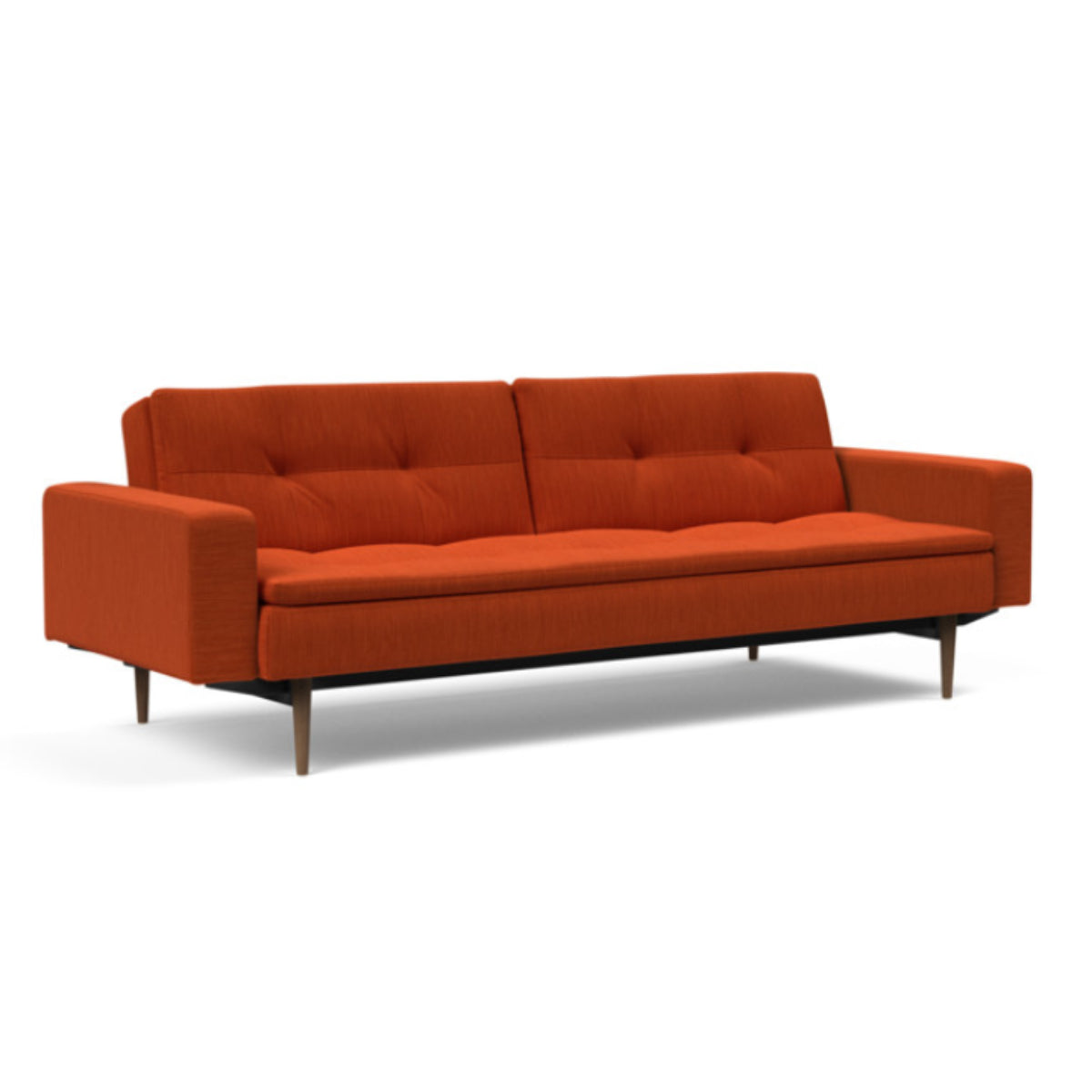 Dublexo Styletto Sofa Bed Dark Wood With Arms Daybed INNOVATION     Four Hands, Burke Decor, Mid Century Modern Furniture, Old Bones Furniture Company, Old Bones Co, Modern Mid Century, Designer Furniture, https://www.oldbonesco.com/