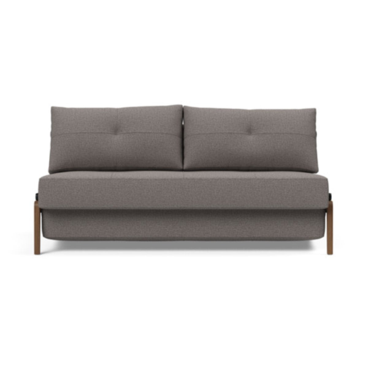 Cubed Queen Size Sofa Bed With Dark Wood Legs 521 Mixed Dance GreySofa Beds INNOVATION  521 Mixed Dance Grey   Four Hands, Burke Decor, Mid Century Modern Furniture, Old Bones Furniture Company, Old Bones Co, Modern Mid Century, Designer Furniture, https://www.oldbonesco.com/