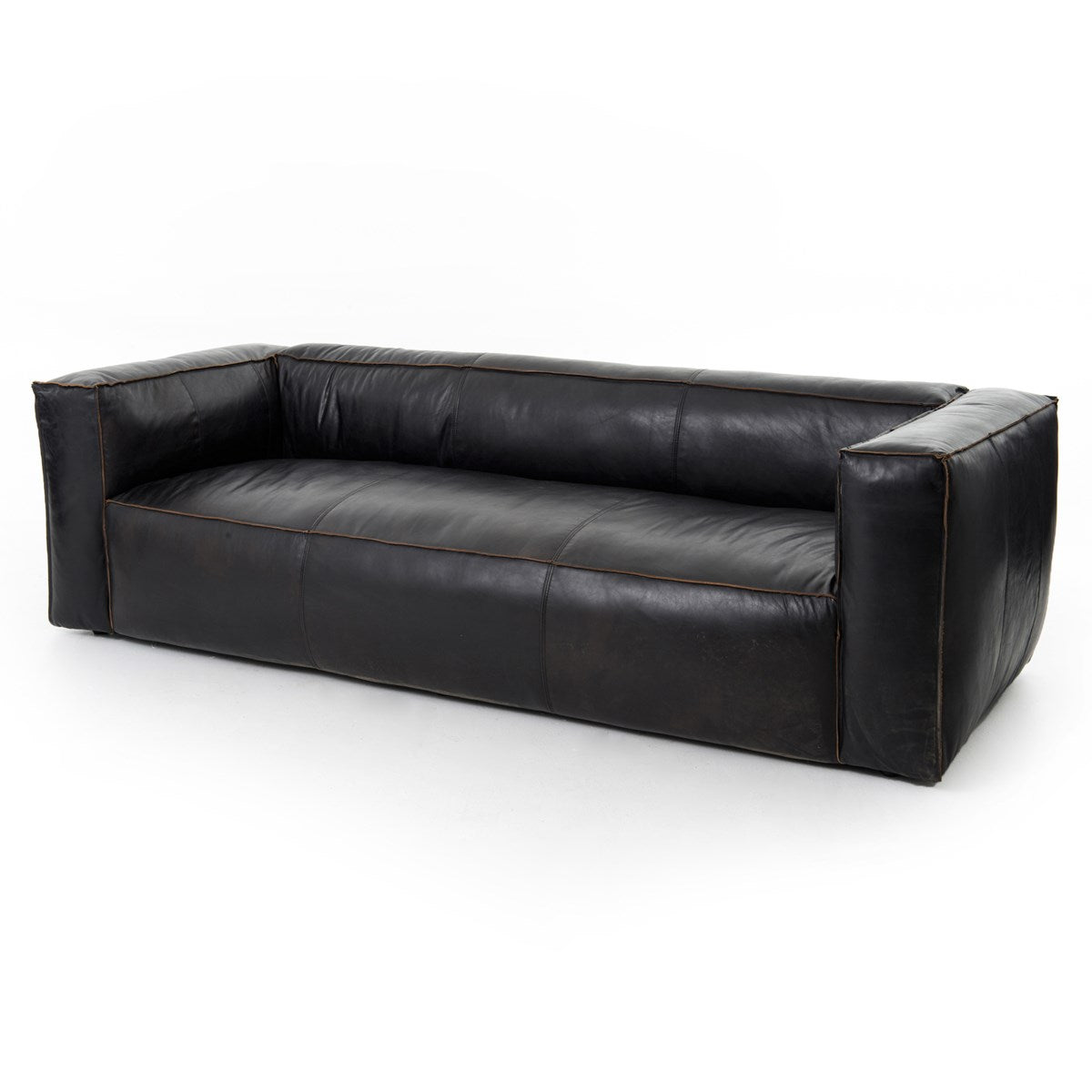 Nolita Reverse Stitch Sofa Rider BlackSofa Four Hands  Rider Black   Four Hands, Burke Decor, Mid Century Modern Furniture, Old Bones Furniture Company, Old Bones Co, Modern Mid Century, Designer Furniture, https://www.oldbonesco.com/