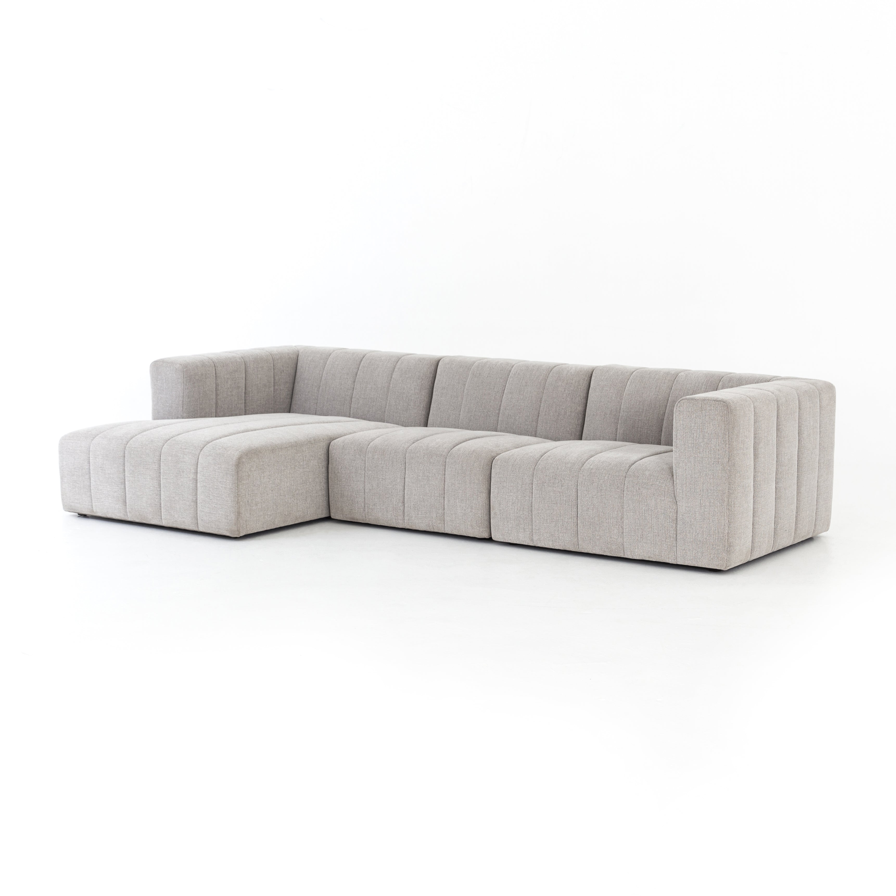 Langham Channeled 3-pc Sectional Left Arm Facing / Napa SandstoneSectionals Four Hands  Left Arm Facing Napa Sandstone  Four Hands, Burke Decor, Mid Century Modern Furniture, Old Bones Furniture Company, Old Bones Co, Modern Mid Century, Designer Furniture, https://www.oldbonesco.com/