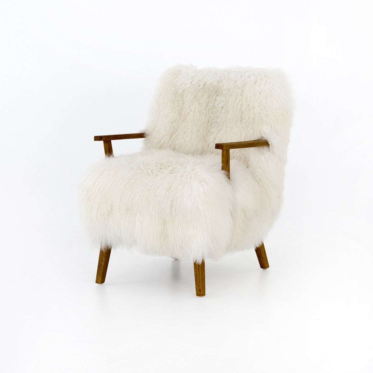 Ashland Armchair-Mongolia Cream Fur Armchair Four Hands     Four Hands, Burke Decor, Mid Century Modern Furniture, Old Bones Furniture Company, Old Bones Co, Modern Mid Century, Designer Furniture, https://www.oldbonesco.com/