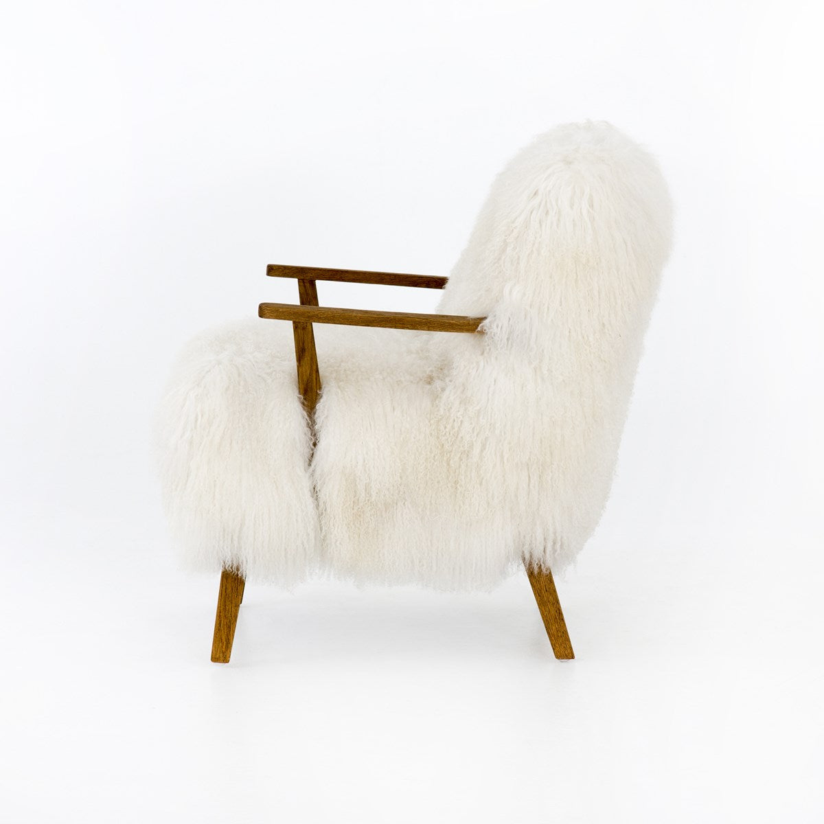 Ashland Armchair-Mongolia Cream Fur Armchair Four Hands     Four Hands, Burke Decor, Mid Century Modern Furniture, Old Bones Furniture Company, Old Bones Co, Modern Mid Century, Designer Furniture, https://www.oldbonesco.com/