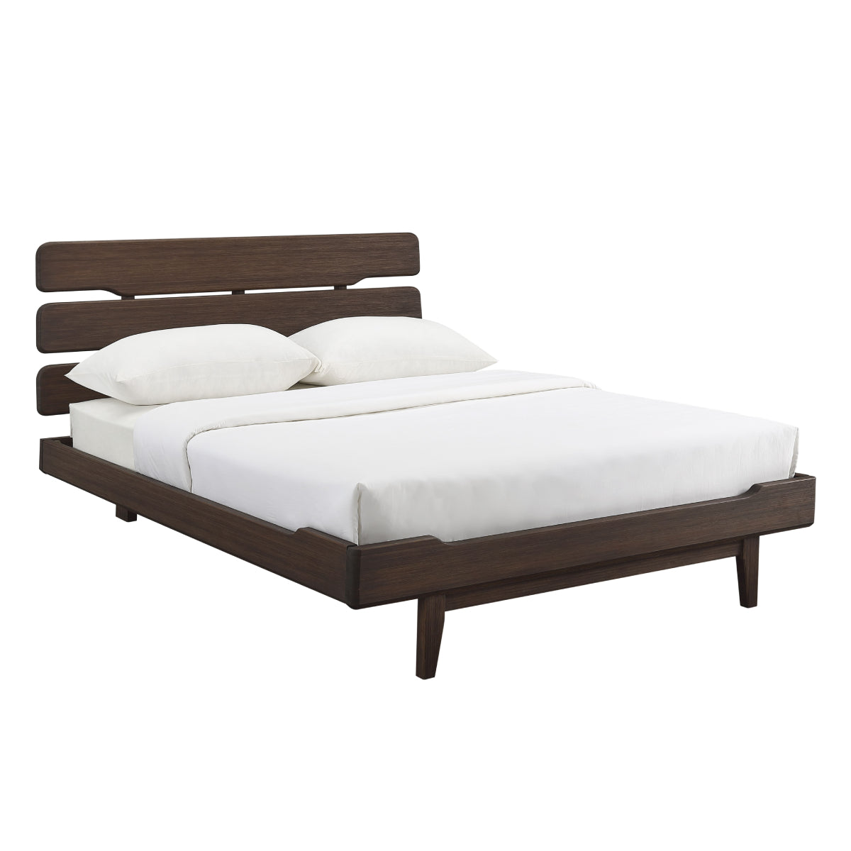 Currant Platform Bed Oiled Walnut / QueenBeds & Frames Greenington  Oiled Walnut Queen  Four Hands, Burke Decor, Mid Century Modern Furniture, Old Bones Furniture Company, Old Bones Co, Modern Mid Century, Designer Furniture, https://www.oldbonesco.com/