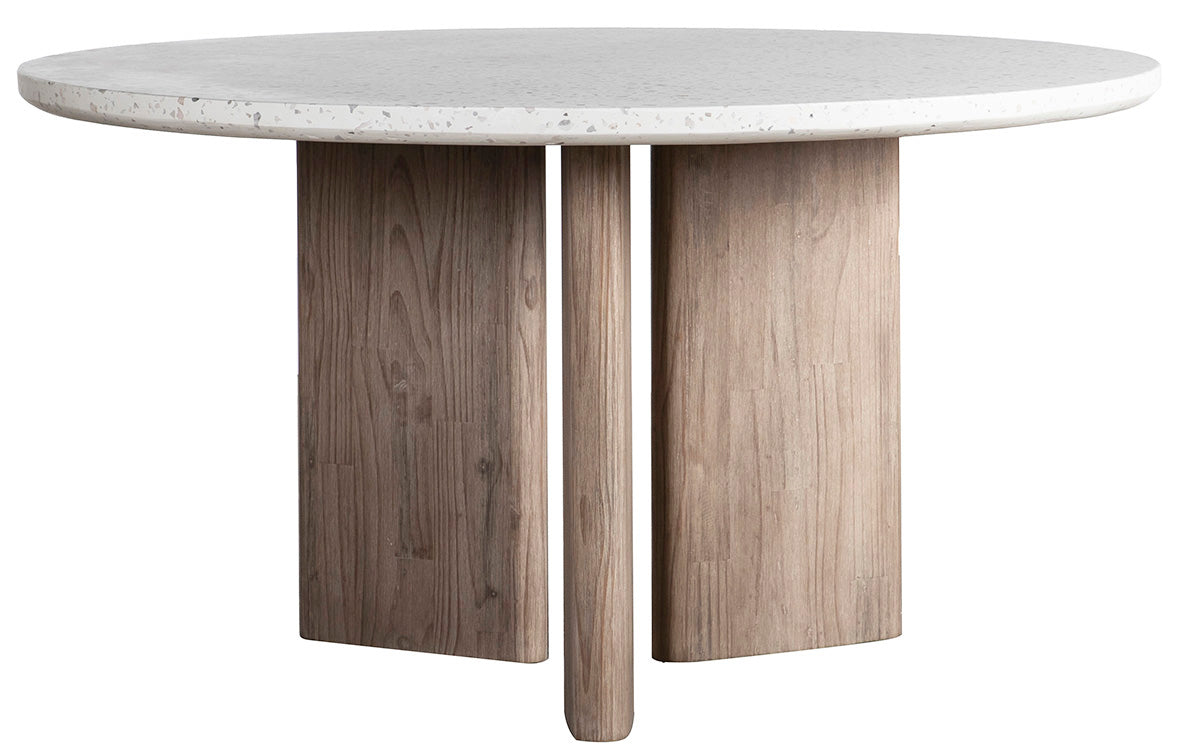 HARRELL ROUND OUTDOOR DINING TABLE 55" Outdoor Dining Table Dovetail     Four Hands, Burke Decor, Mid Century Modern Furniture, Old Bones Furniture Company, Old Bones Co, Modern Mid Century, Designer Furniture, https://www.oldbonesco.com/