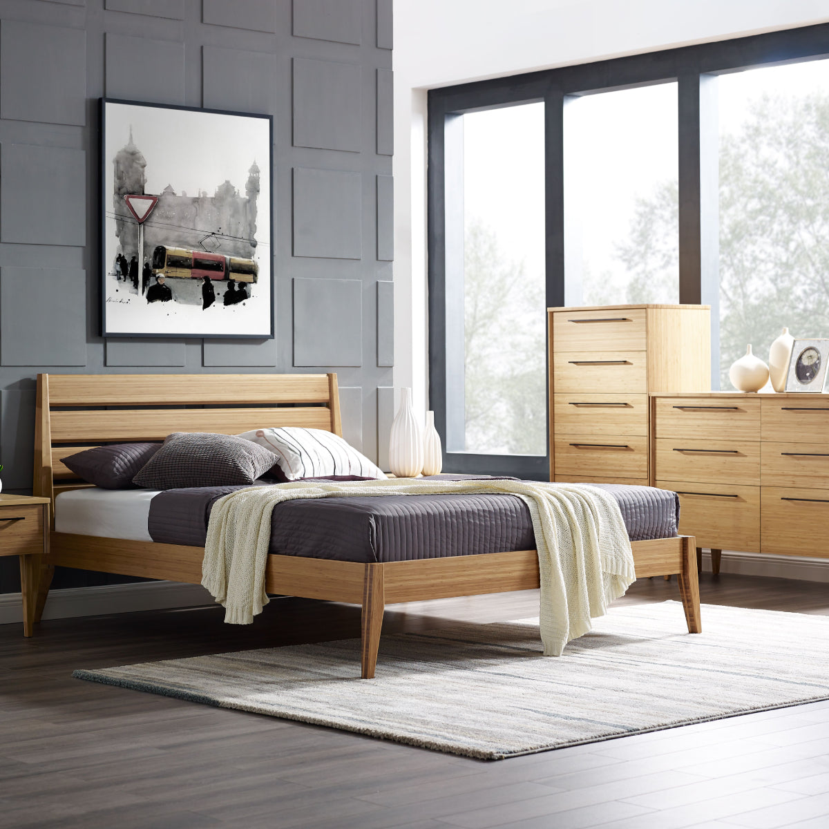 Sienna Platform Bed Beds & Frames Greenington     Four Hands, Burke Decor, Mid Century Modern Furniture, Old Bones Furniture Company, Old Bones Co, Modern Mid Century, Designer Furniture, https://www.oldbonesco.com/