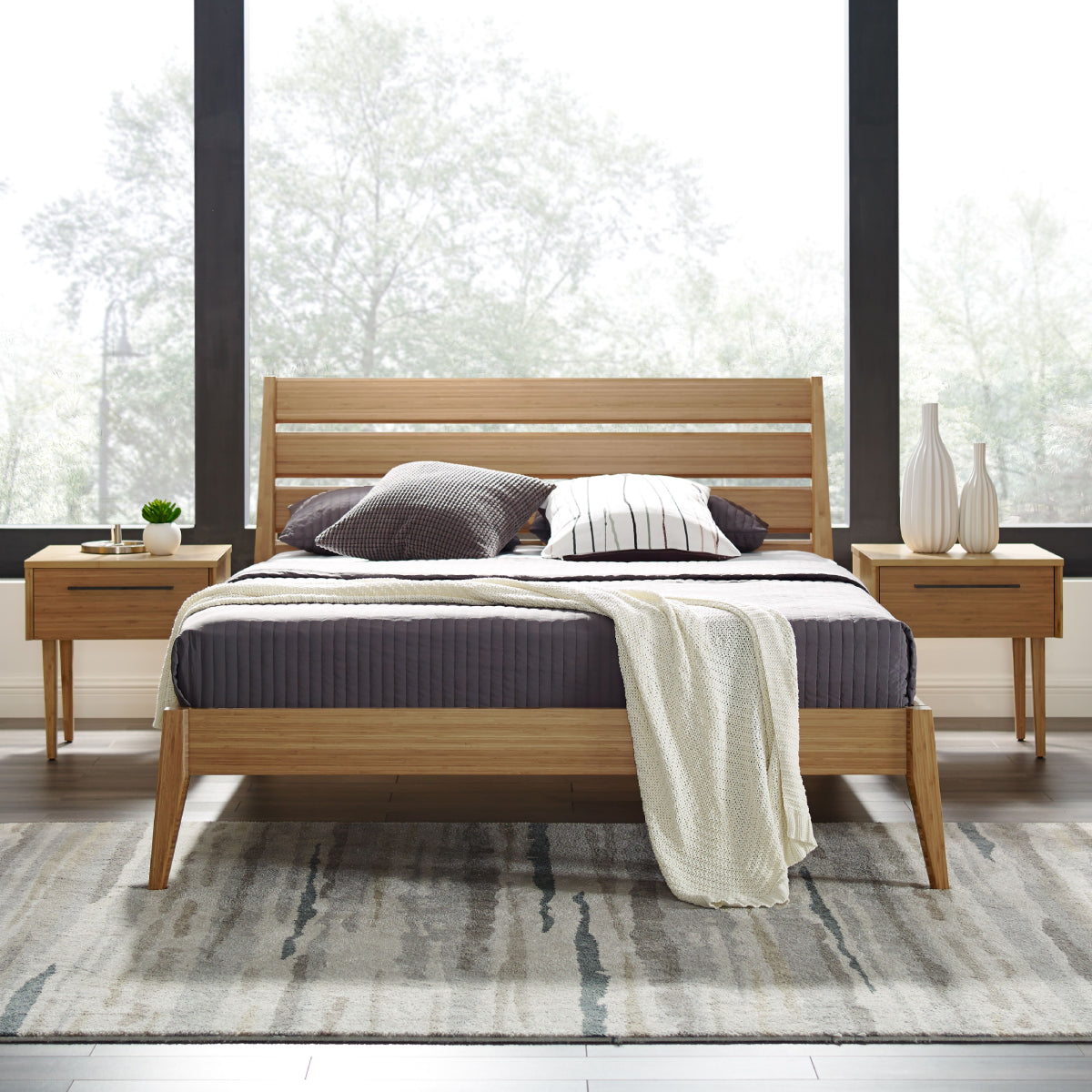 Sienna Platform Bed Beds & Frames Greenington     Four Hands, Burke Decor, Mid Century Modern Furniture, Old Bones Furniture Company, Old Bones Co, Modern Mid Century, Designer Furniture, https://www.oldbonesco.com/