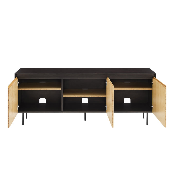 Hanna Console Caviar Sideboards & Storage Greenington     Four Hands, Mid Century Modern Furniture, Old Bones Furniture Company, Old Bones Co, Modern Mid Century, Designer Furniture, https://www.oldbonesco.com/