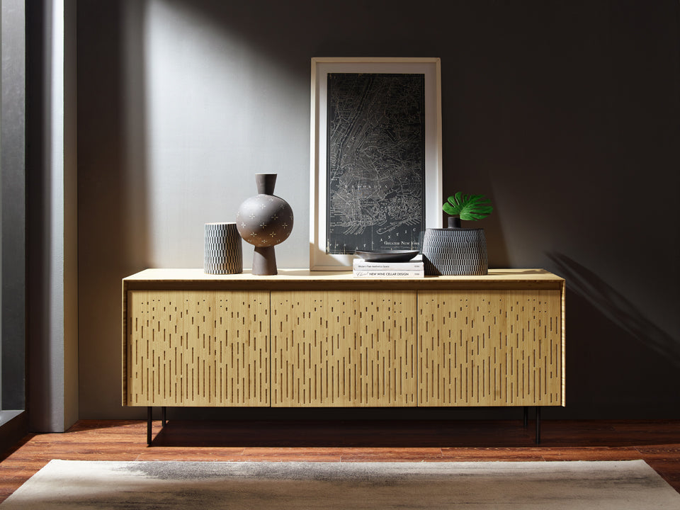 Hanna Console Caviar Sideboards & Storage Greenington     Four Hands, Mid Century Modern Furniture, Old Bones Furniture Company, Old Bones Co, Modern Mid Century, Designer Furniture, https://www.oldbonesco.com/