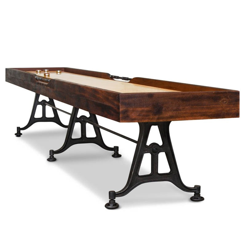 Shuffleboard | Burnt Umber 108" LargeGaming District Eight  Large   Four Hands, Mid Century Modern Furniture, Old Bones Furniture Company, Old Bones Co, Modern Mid Century, Designer Furniture, https://www.oldbonesco.com/