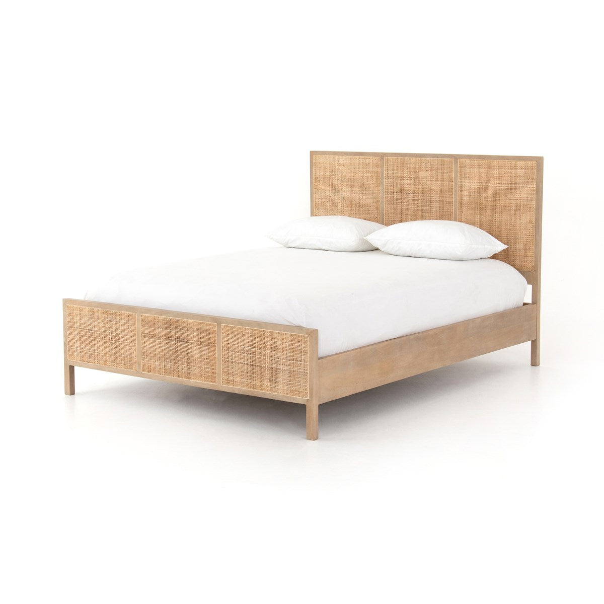 Sydney Bed Natural / KingBed Four Hands  Natural King  Four Hands, Burke Decor, Mid Century Modern Furniture, Old Bones Furniture Company, Old Bones Co, Modern Mid Century, Designer Furniture, https://www.oldbonesco.com/