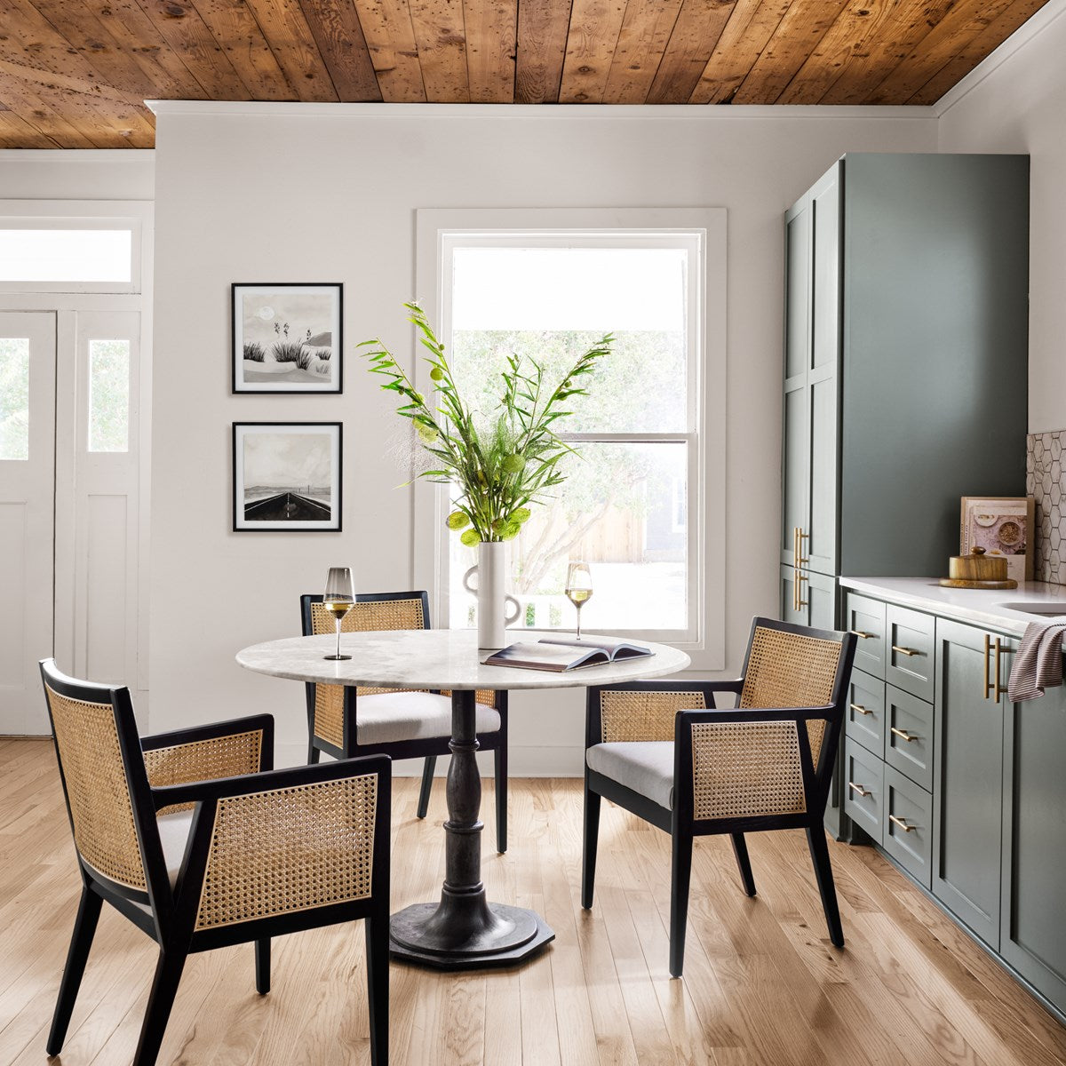 Lucy Round Dining Table-Marble/Carbo Dining Table Four Hands     Four Hands, Burke Decor, Mid Century Modern Furniture, Old Bones Furniture Company, Old Bones Co, Modern Mid Century, Designer Furniture, https://www.oldbonesco.com/