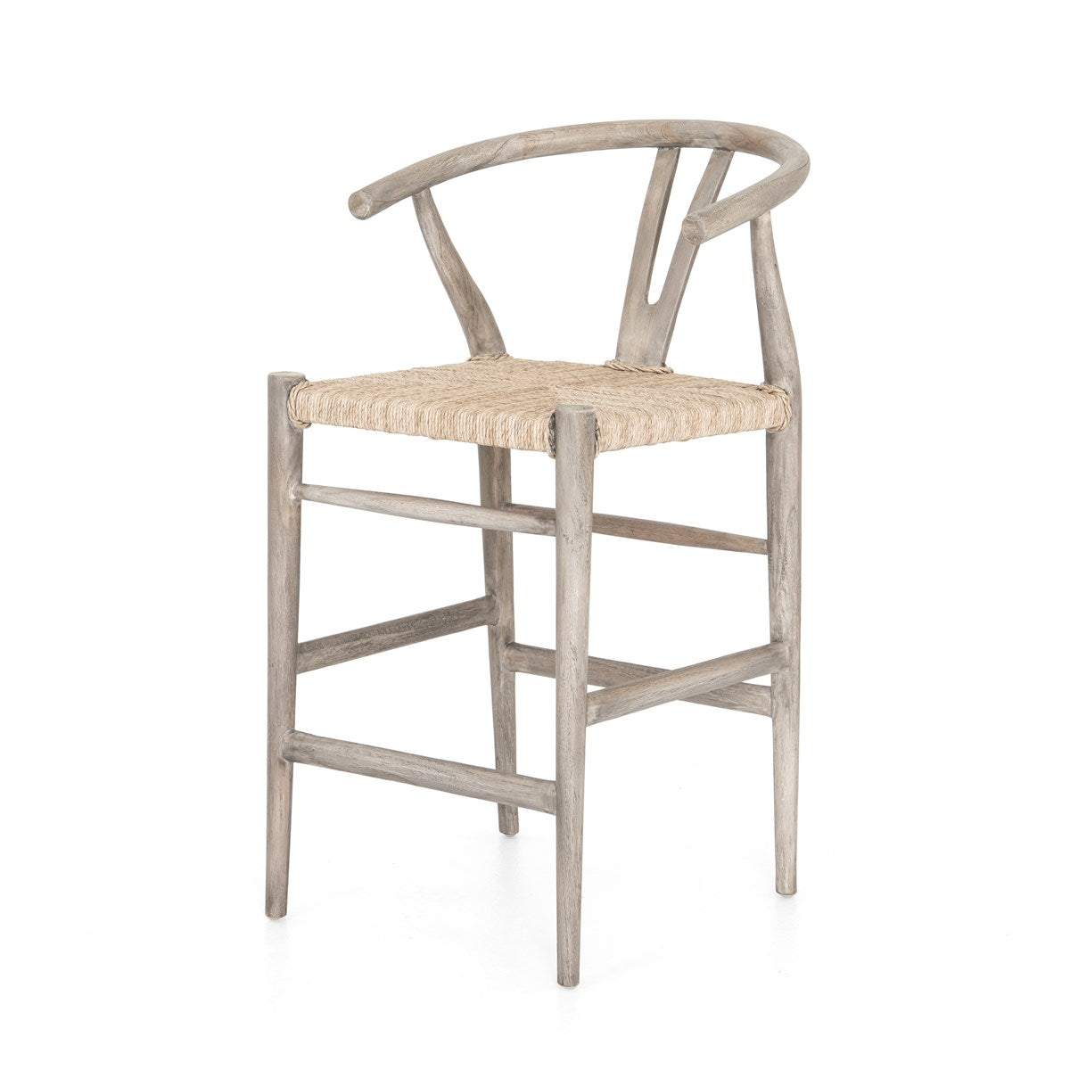 Muestra Bar + Counter Stool Weathered Grey / Bar StoolStool Four Hands  Weathered Grey Bar Stool  Four Hands, Burke Decor, Mid Century Modern Furniture, Old Bones Furniture Company, Old Bones Co, Modern Mid Century, Designer Furniture, https://www.oldbonesco.com/