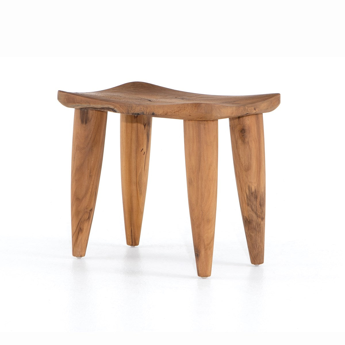 Zuri Outdoor Stool Aged Natural TeakOutdoor Stool Four Hands  Aged Natural Teak   Four Hands, Burke Decor, Mid Century Modern Furniture, Old Bones Furniture Company, Old Bones Co, Modern Mid Century, Designer Furniture, https://www.oldbonesco.com/