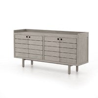 Lula Outdoor Sideboard Weathered GreySideboard Four Hands  Weathered Grey   Four Hands, Mid Century Modern Furniture, Old Bones Furniture Company, Old Bones Co, Modern Mid Century, Designer Furniture, https://www.oldbonesco.com/