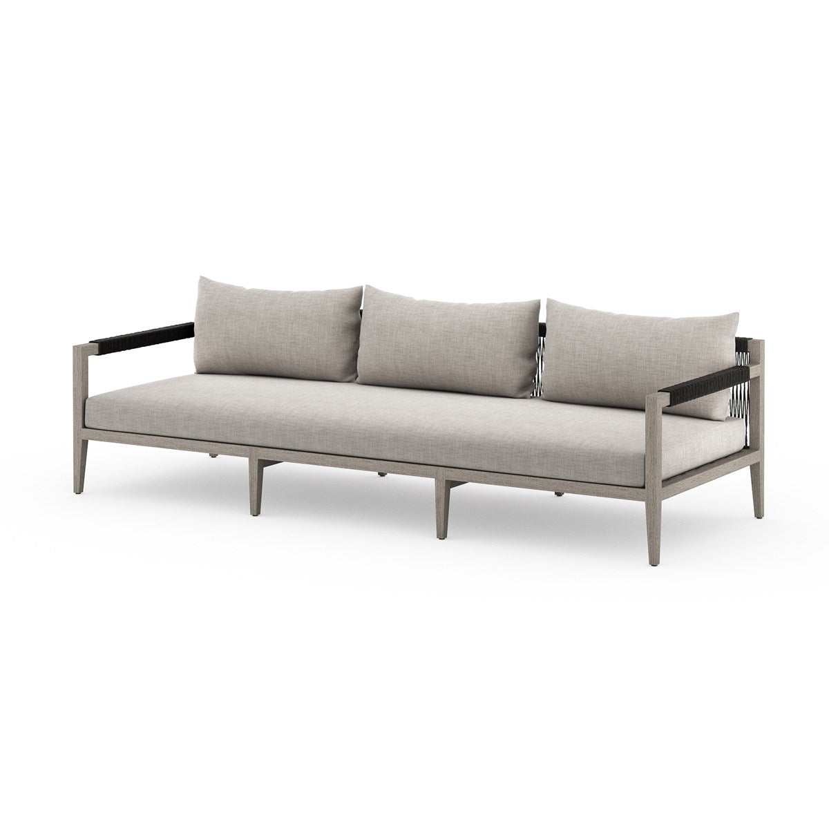 Sherwood Outdoor Sofa, Weathered Grey Stone Grey / 93"Sofa Four Hands  Stone Grey 93"  Four Hands, Burke Decor, Mid Century Modern Furniture, Old Bones Furniture Company, Old Bones Co, Modern Mid Century, Designer Furniture, https://www.oldbonesco.com/